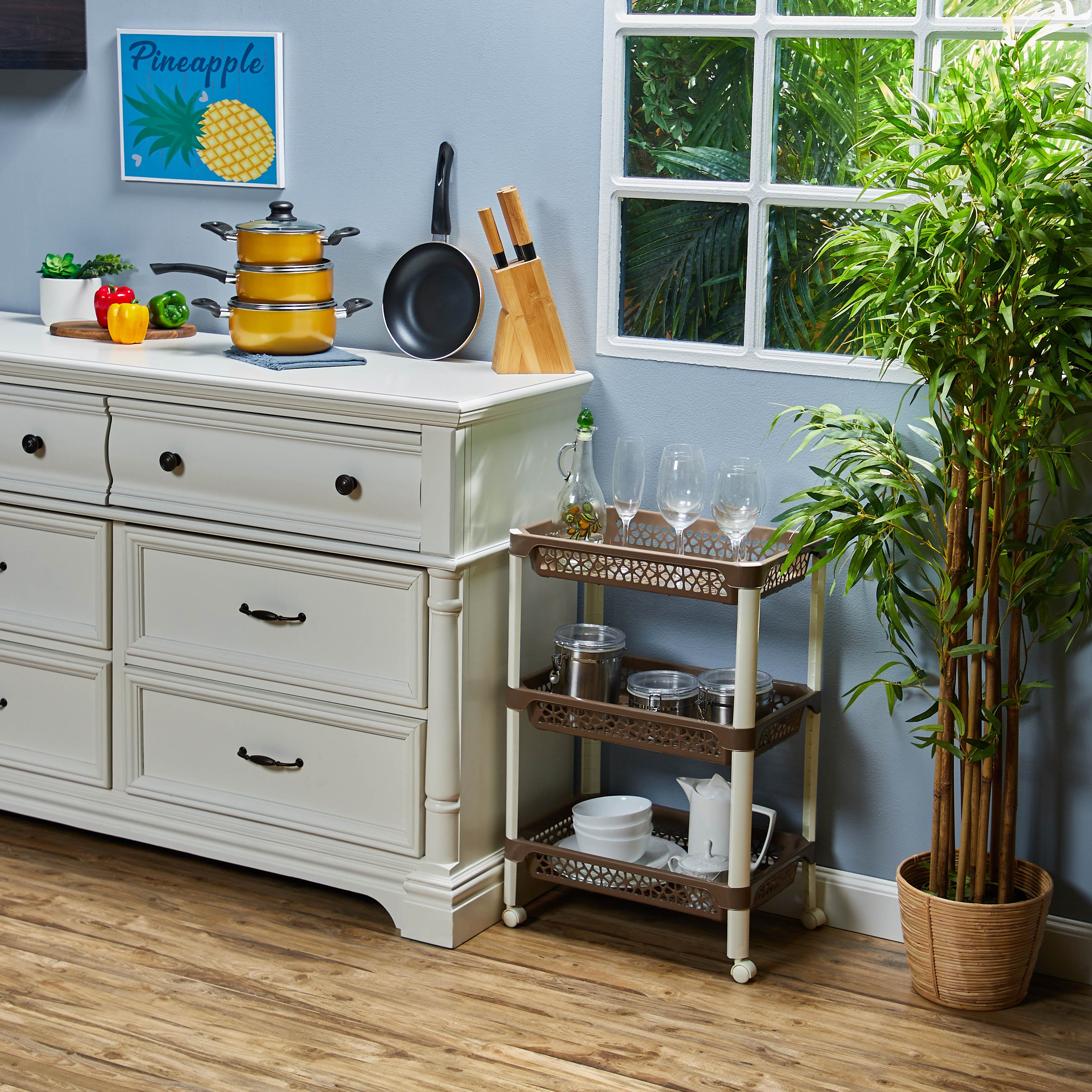 Stitch 3-Tier Kitchen Trolley-furniture-diningroom-servingtrolleys-image-5