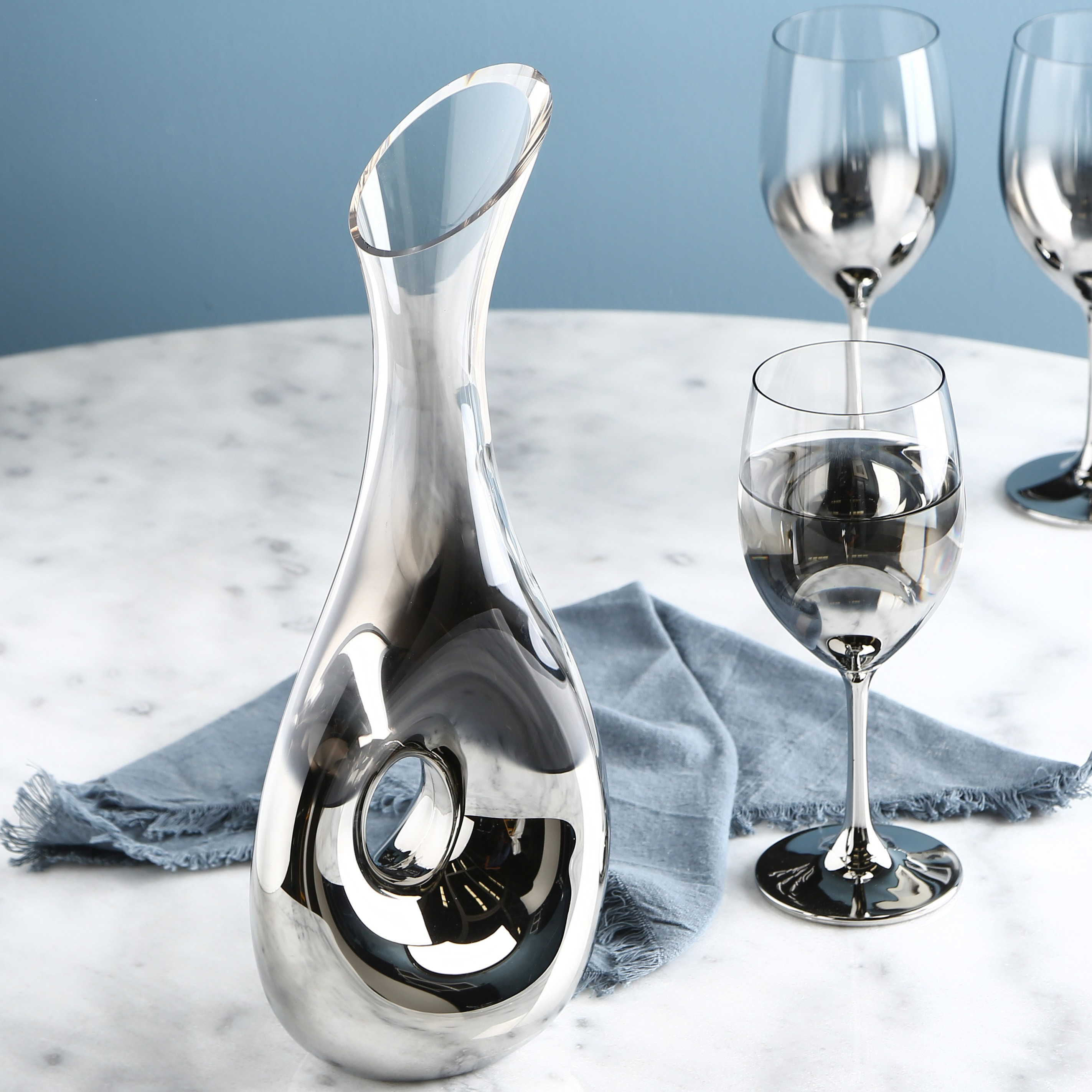 Triton Glass Decanter - 1.2 L-household-dining-drinkserveware-jugsdecantersandcarafes-image-2