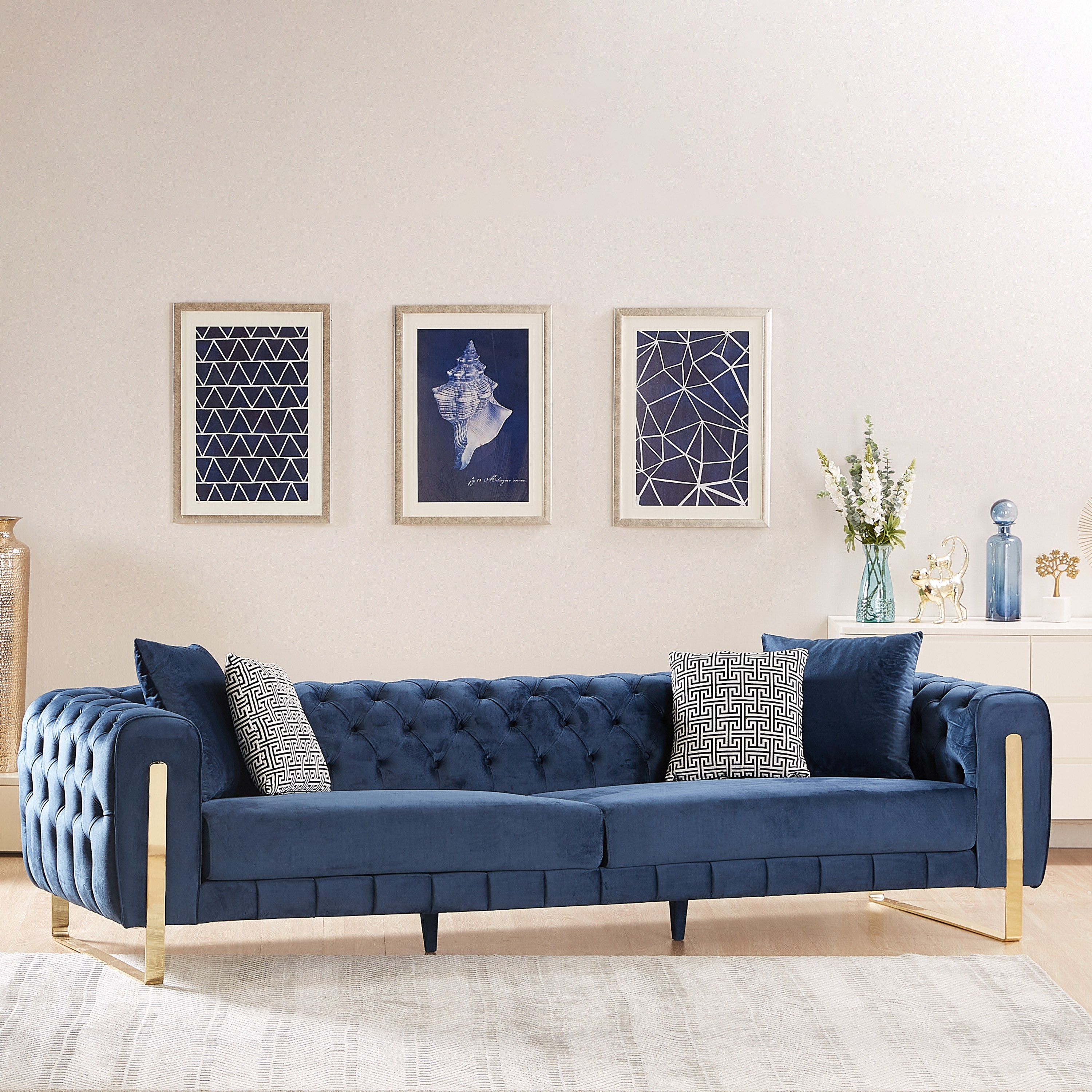 Velvet on sale furniture set