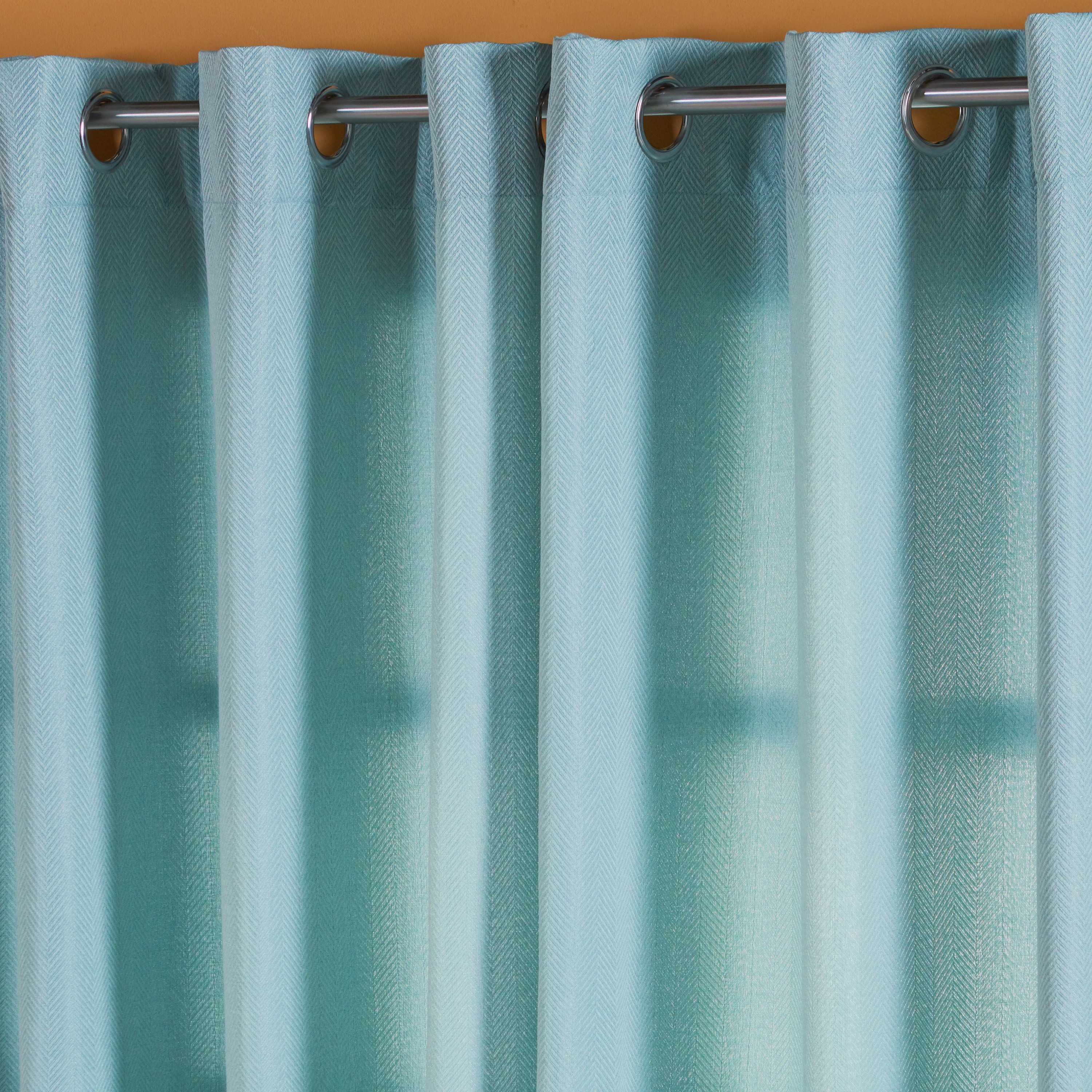زوج ستائر بحلقات تثبيت - هرينجبون - 140x240 سم-household-windows-curtains-image-2