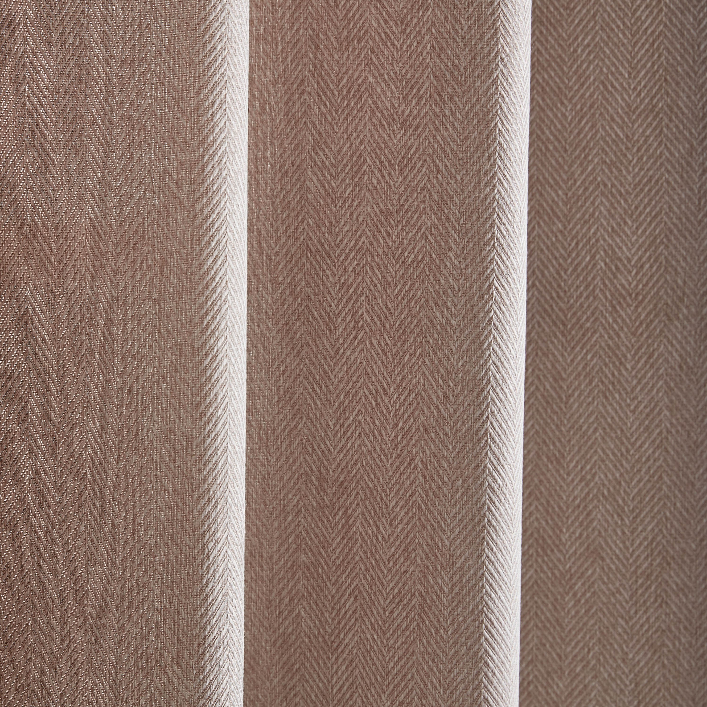 Herringbone Eyelet Curtain Pair - 140x300 cm-household-windows-curtains-image-3