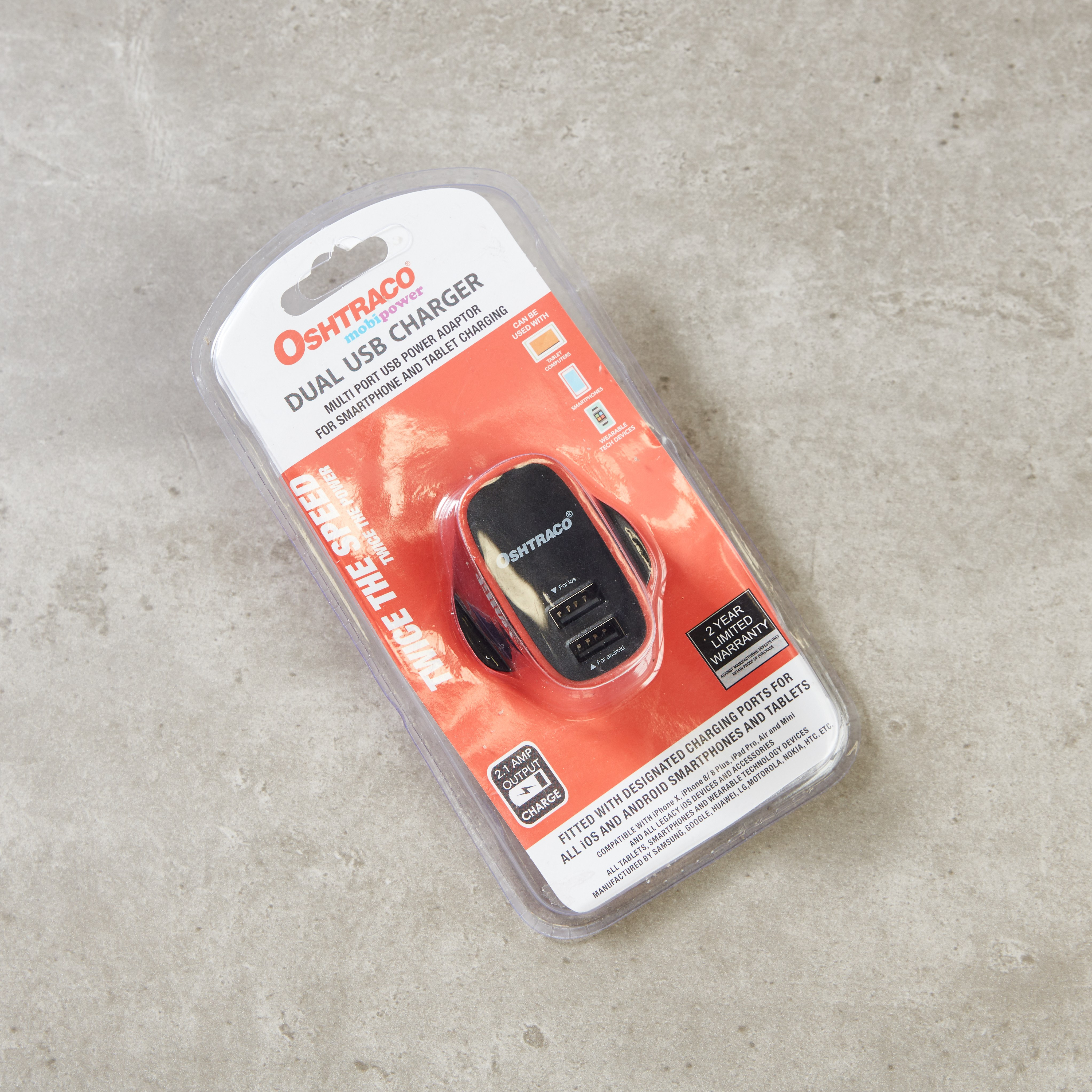 Oshtraco 2.1 AMP Dual USB Multi Port Charger-household-lighting-electricalaccessories-image-1