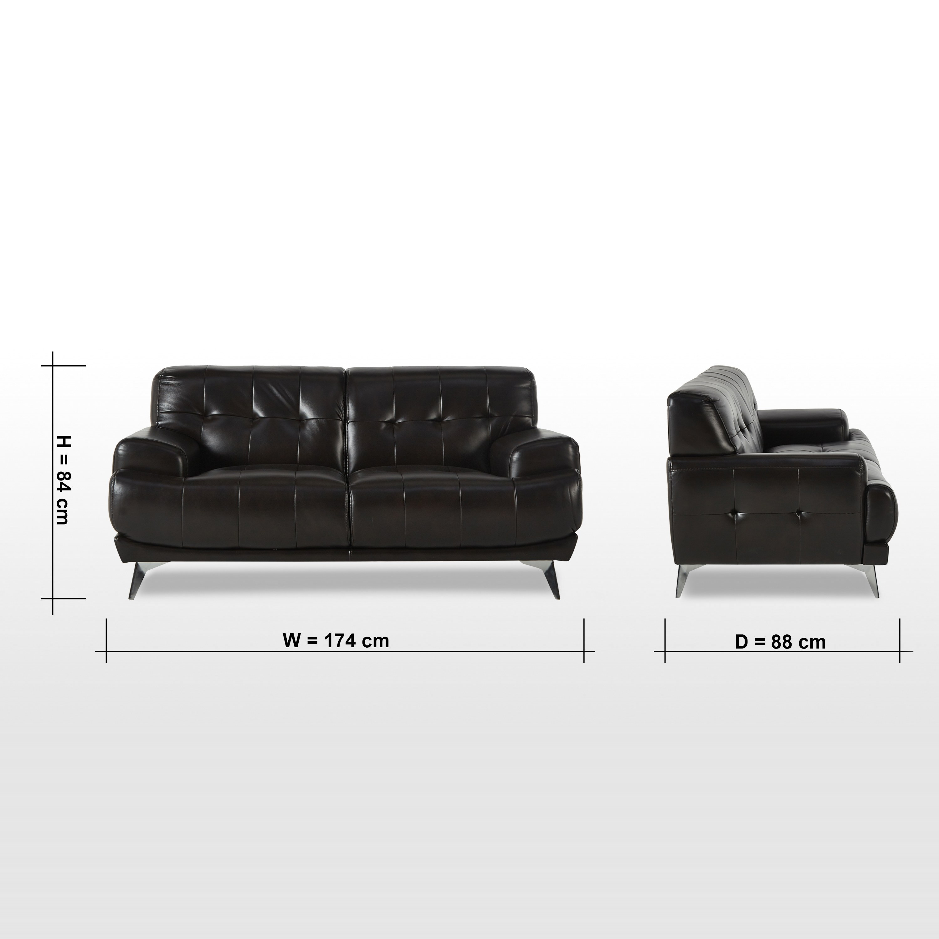 Shop Spencer 2 Seater Faux Leather Sofa Online Home Centre UAE