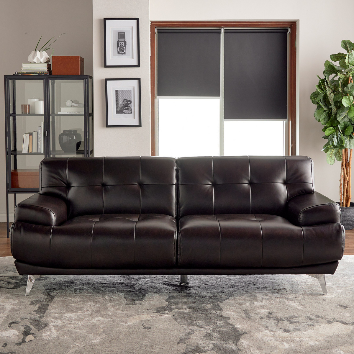 كنب جلد صناعي من سبنسر 18 | كنب جلد صناعي من سبنسر