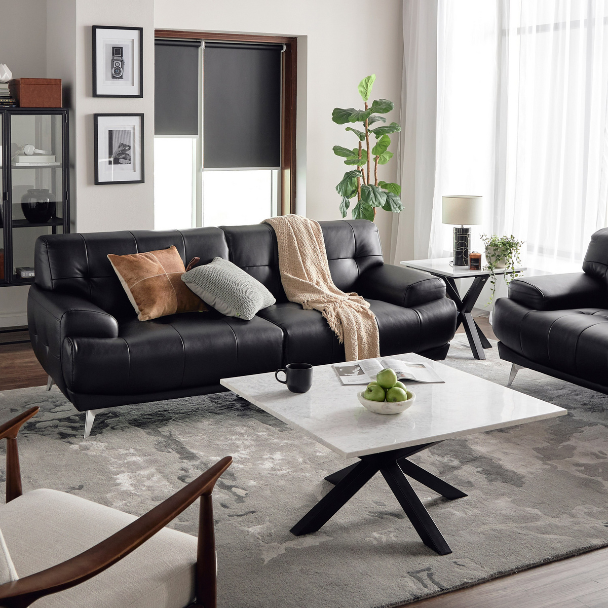 كنب جلد صناعي من سبنسر 16 | كنب جلد صناعي من سبنسر