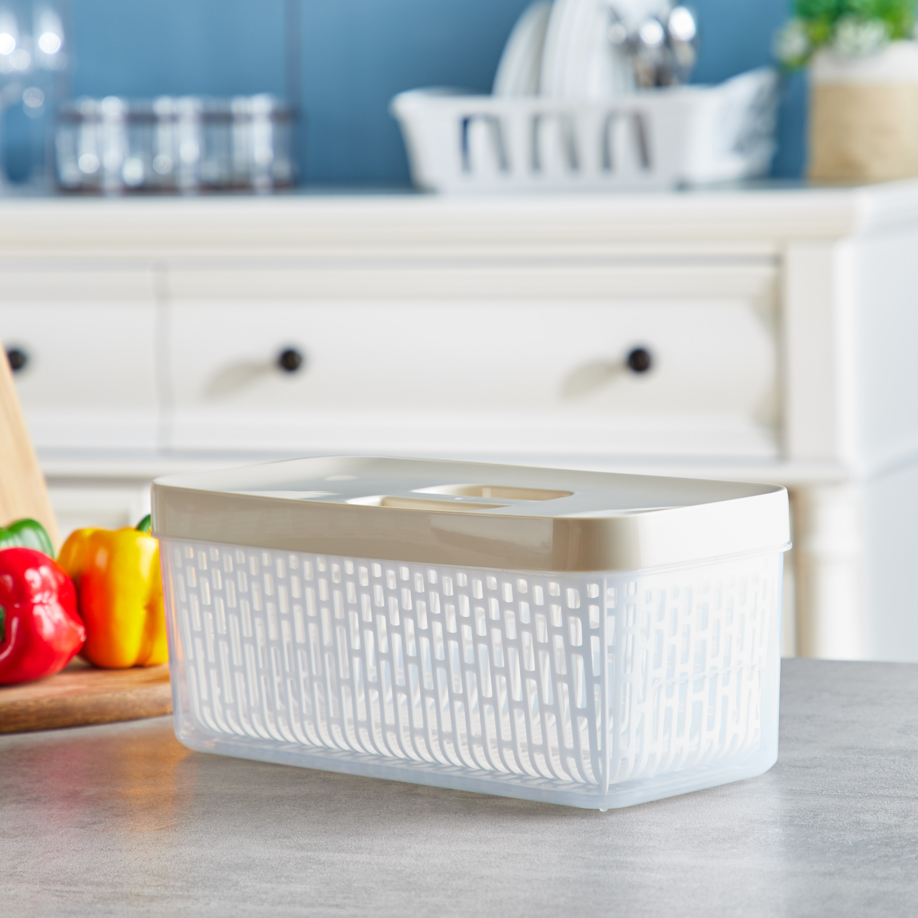 Araza Fridge Draining Box with Lid-household-kitchen-foodstorage-pantryandstorage-image-1