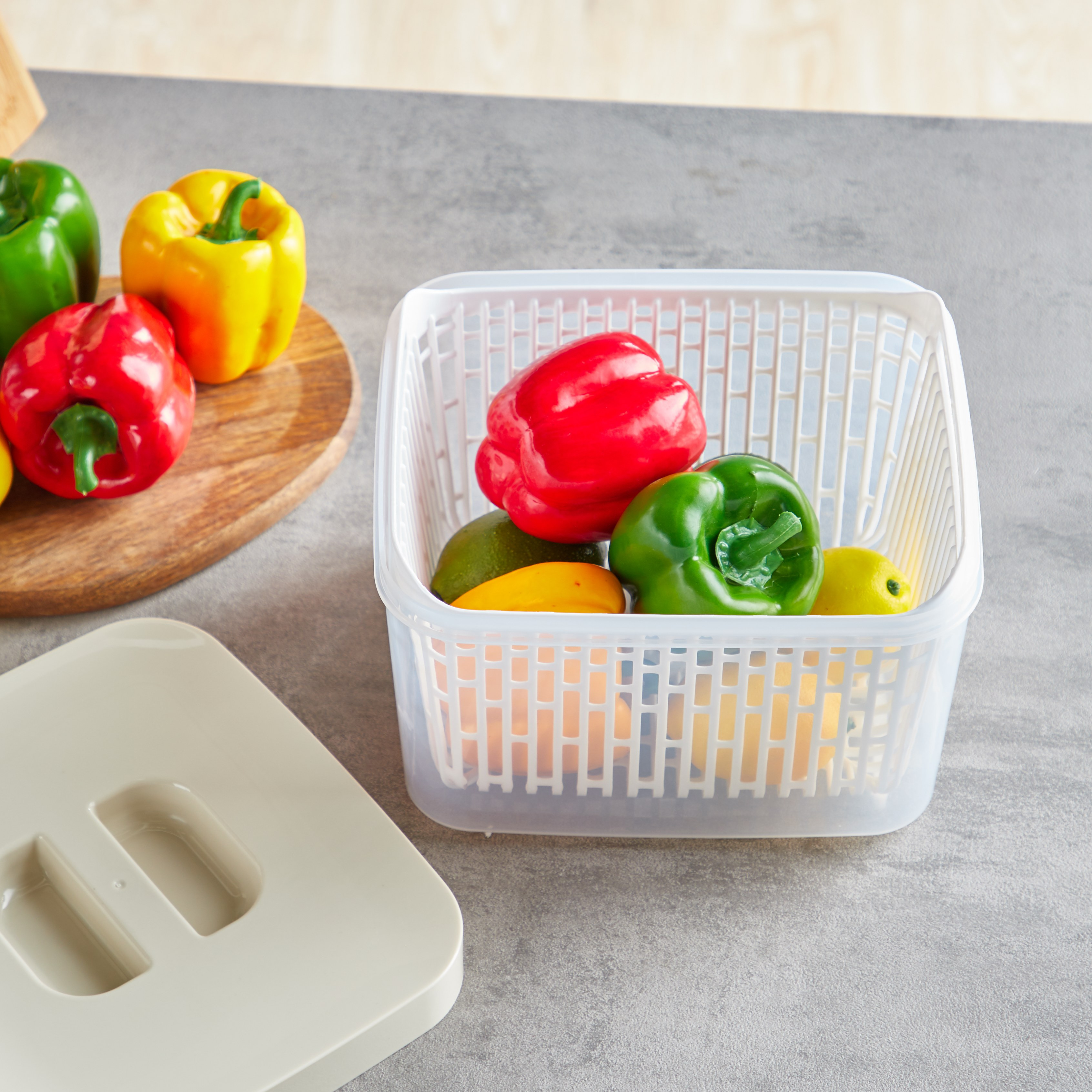 Araza Fridge Draining Box with Lid-household-kitchen-foodstorage-pantryandstorage-image-2