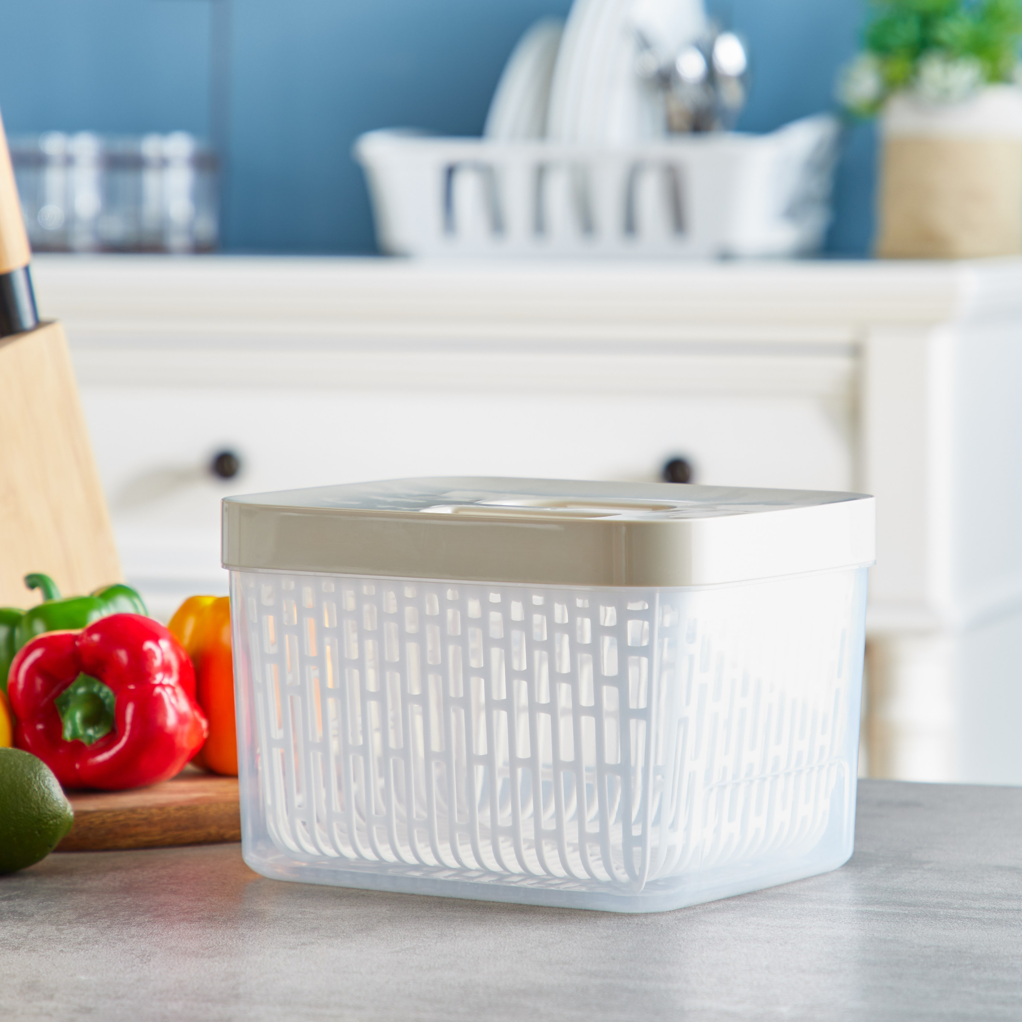 Araza Fridge Draining Box with Lid-household-kitchen-foodstorage-pantryandstorage-image-3