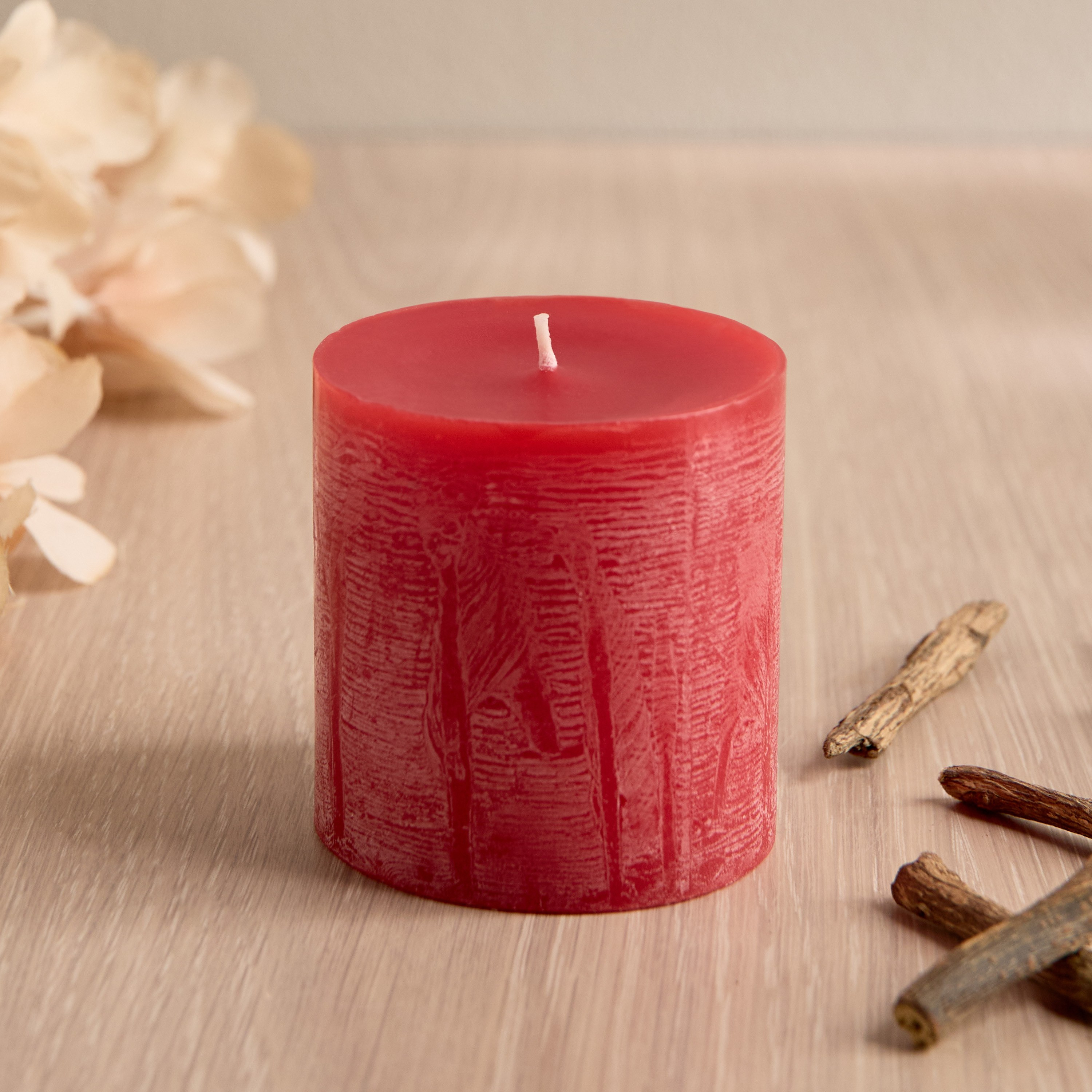 Essentials Pomegranate Noir Pillar Candle-household-homefragrance-candles-image-1