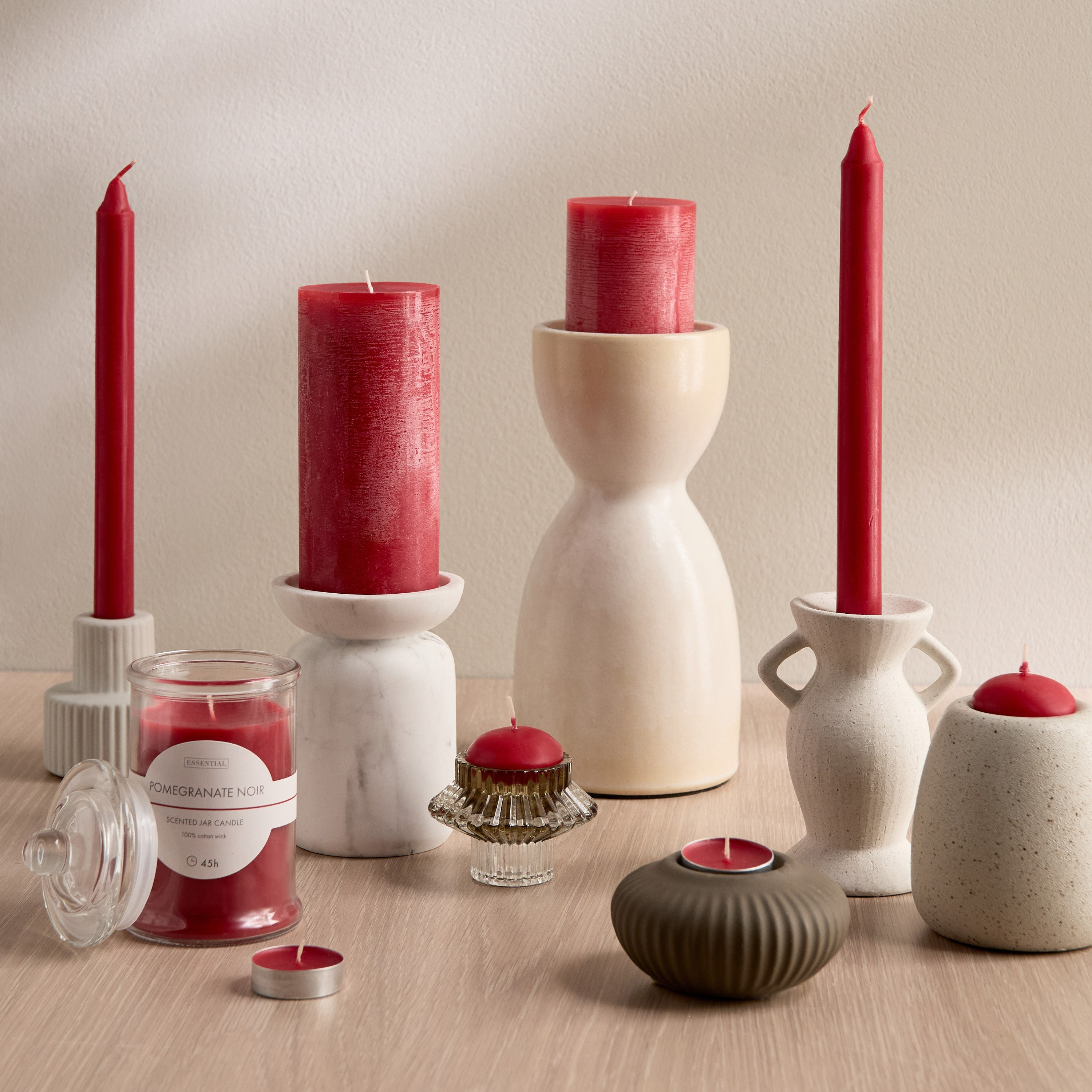 Shop Essentials Pomegranate Noir Pillar Candle | Home Centre Shop Essentials Pomegranate Noir Pillar Candle | Home Centre