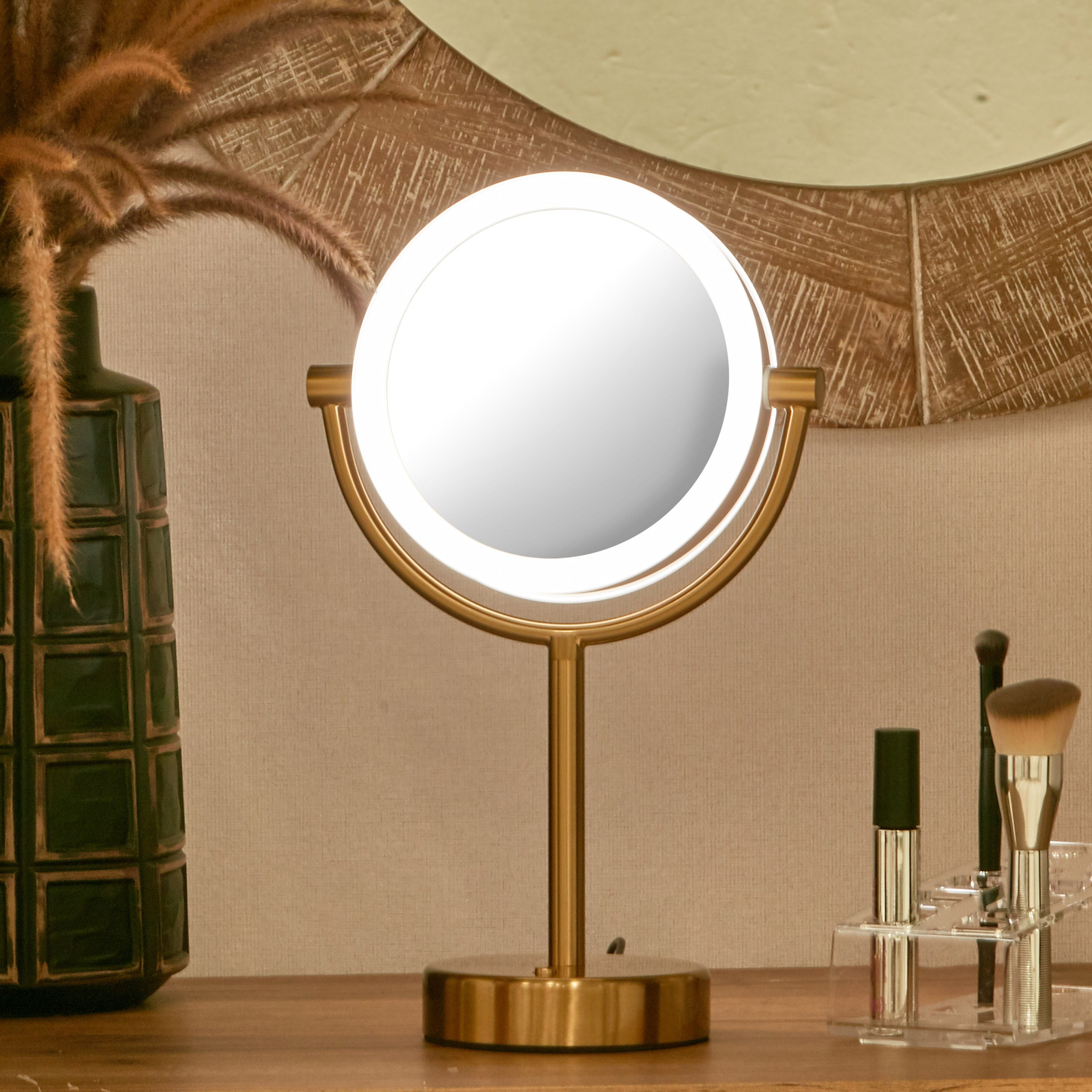 LED Double Sided Table Mirror - 18 cm-household-bathandlaundry-bathmirrors-bathroommirrorsandcabinets-image-3