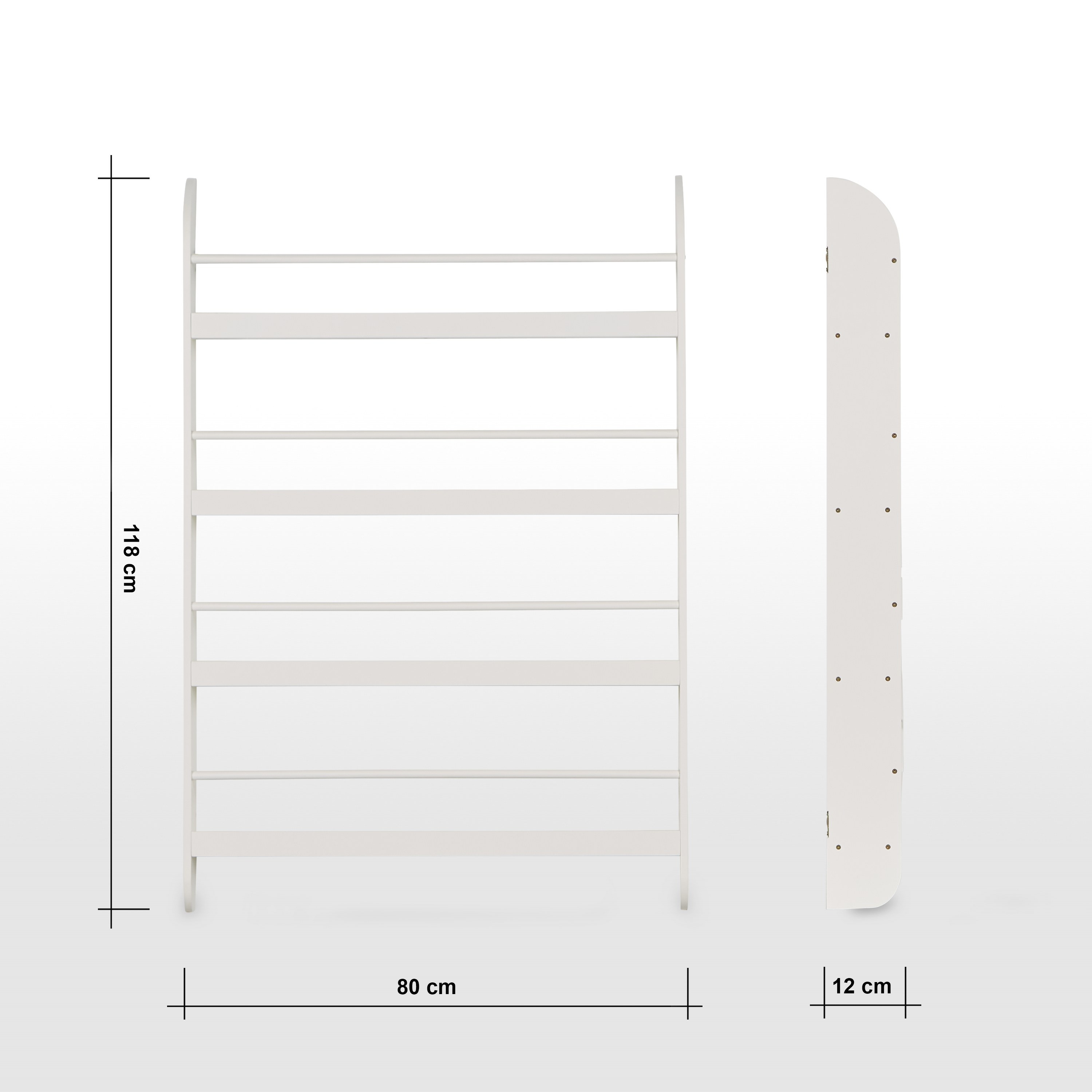خزانة كتب خشبية متينة بأربعة أرفف - غاري - 80x12x118 سم-babyandkids-decorandlighting-decor-shelves-image-5