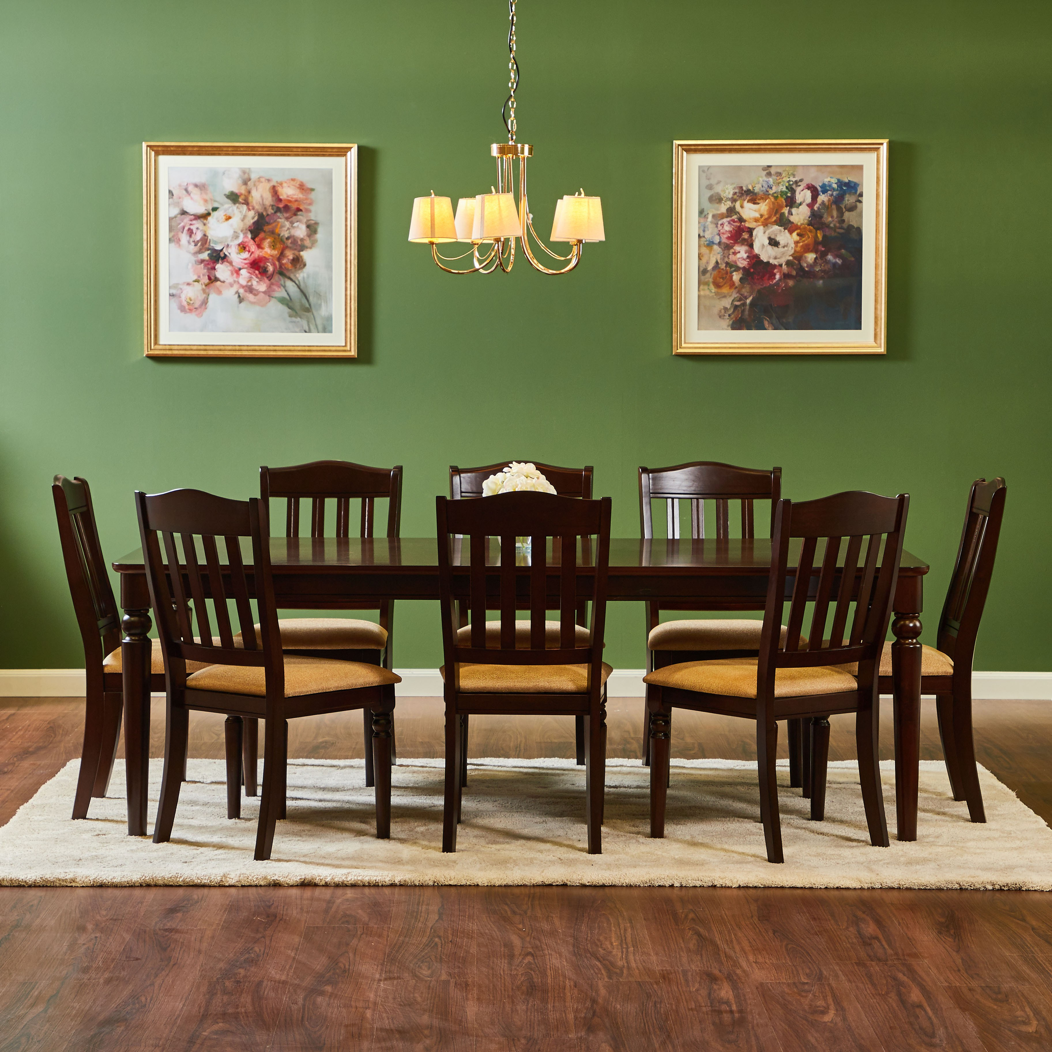 Shop Savoy 8Seater Wooden Top Dining Set Online Home centre Qatar