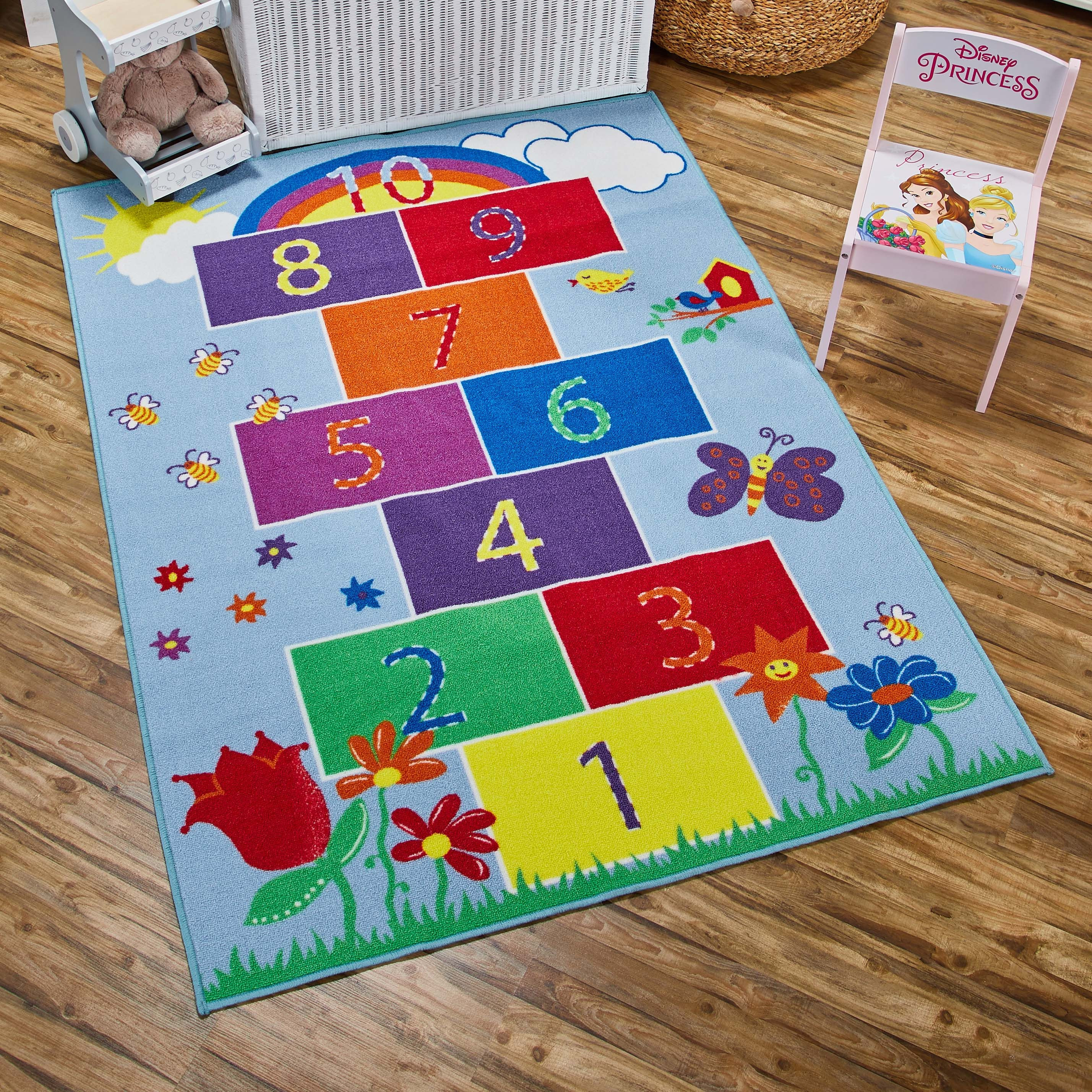 Addison Printed Hopscotch Rug - 120x160 cms-babyandkids-rugsandcarpets-rugs-image-1