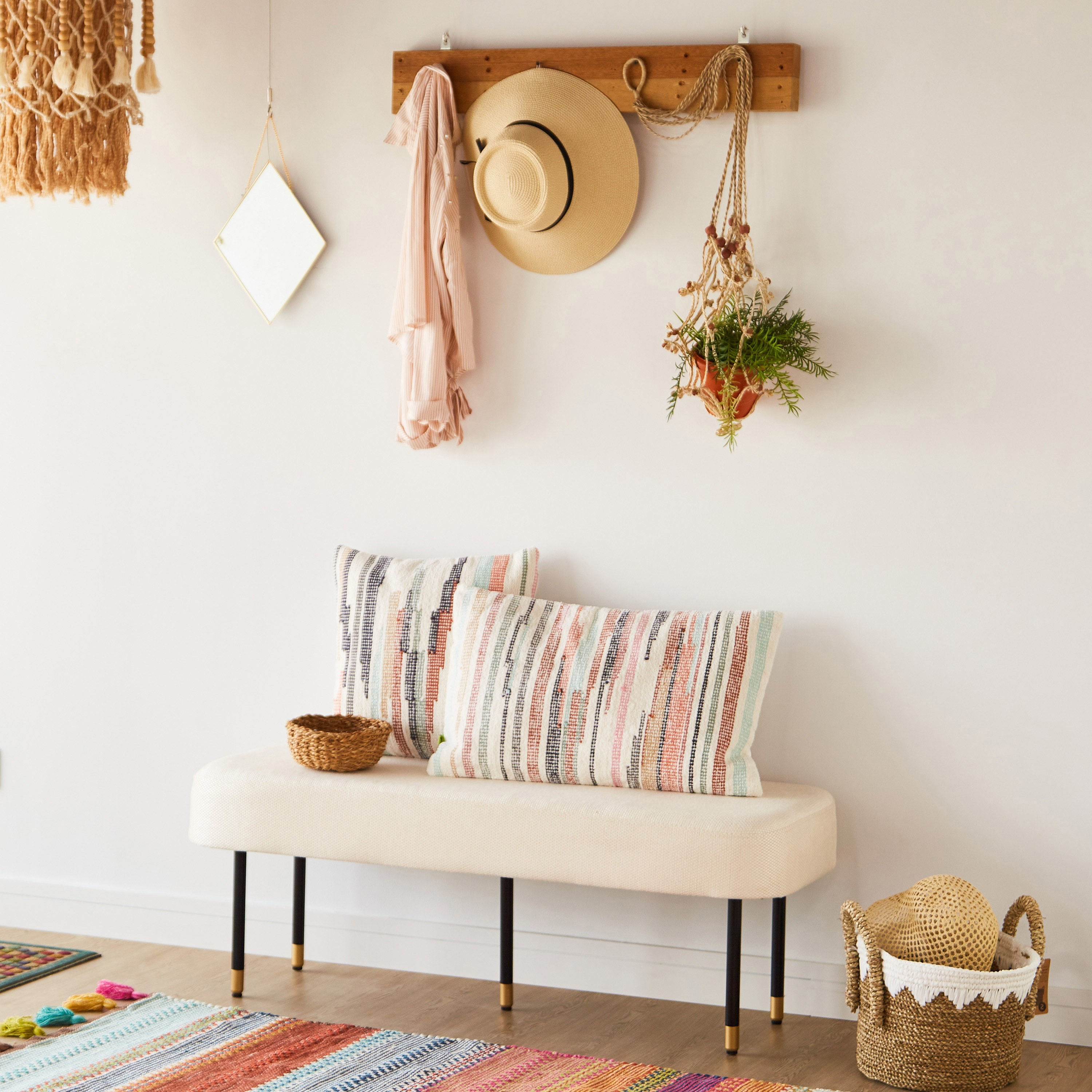 Bright Stripe Handwoven Rug - 90x150 cm-household-rugsandcarpets-rugs-image-5