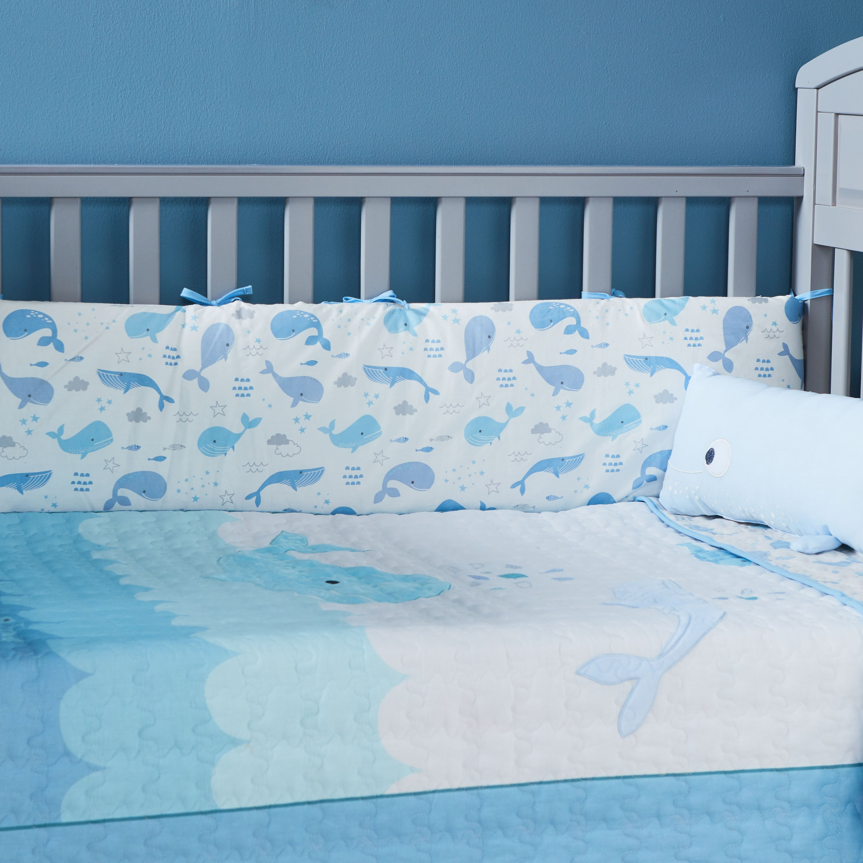 Gideon Whale Cot Bumper Set