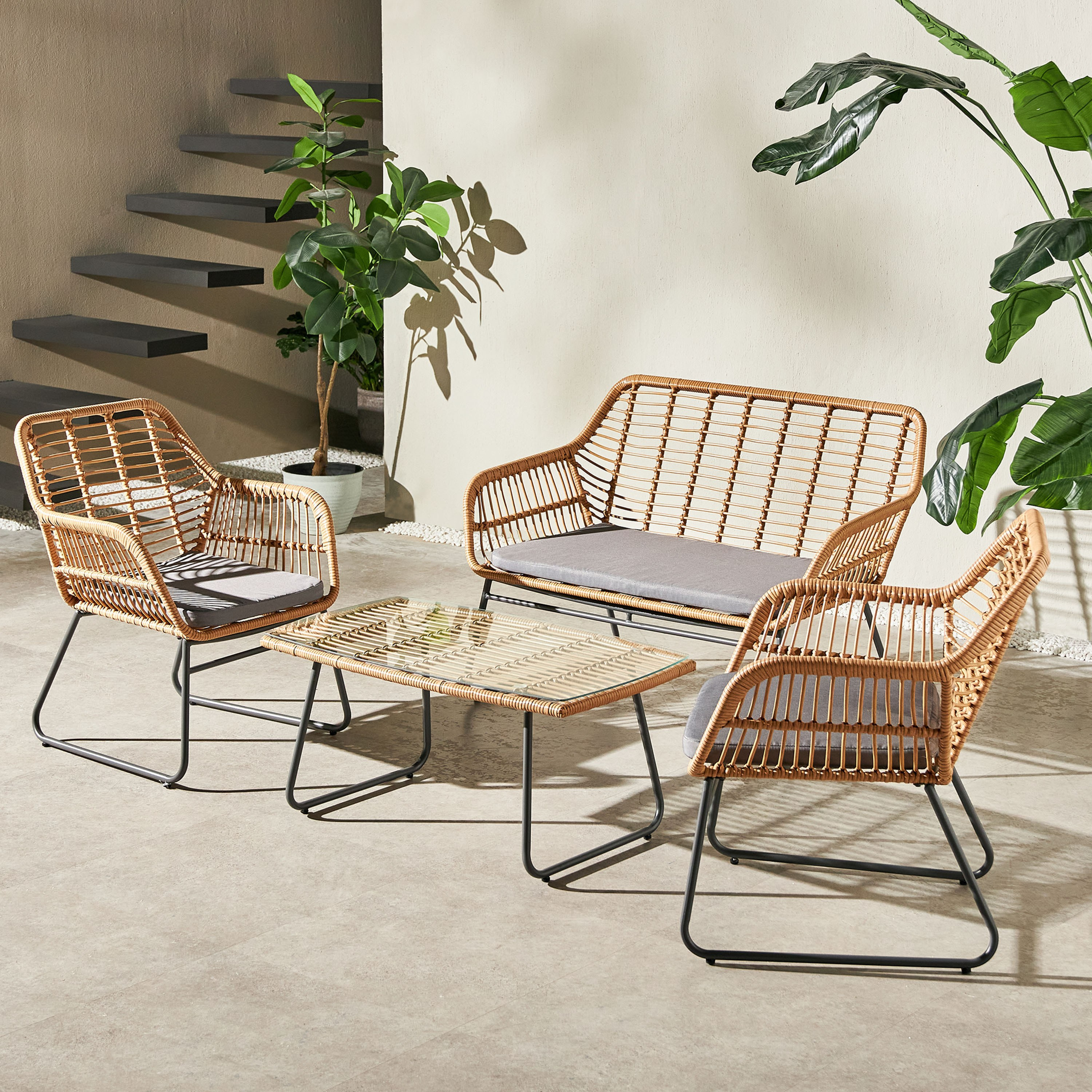 Darius 4-Seater Outdoor Tea Table Set