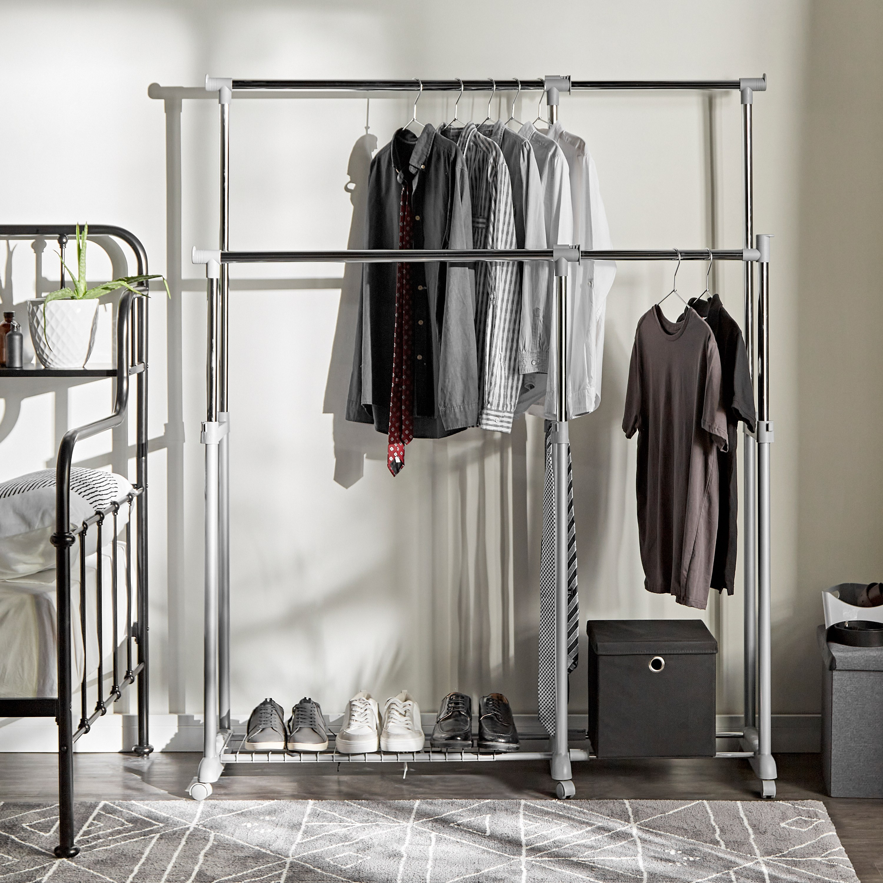 Shop Morgan Extendable Double Clothes Rack - 104 to 169 cms ...