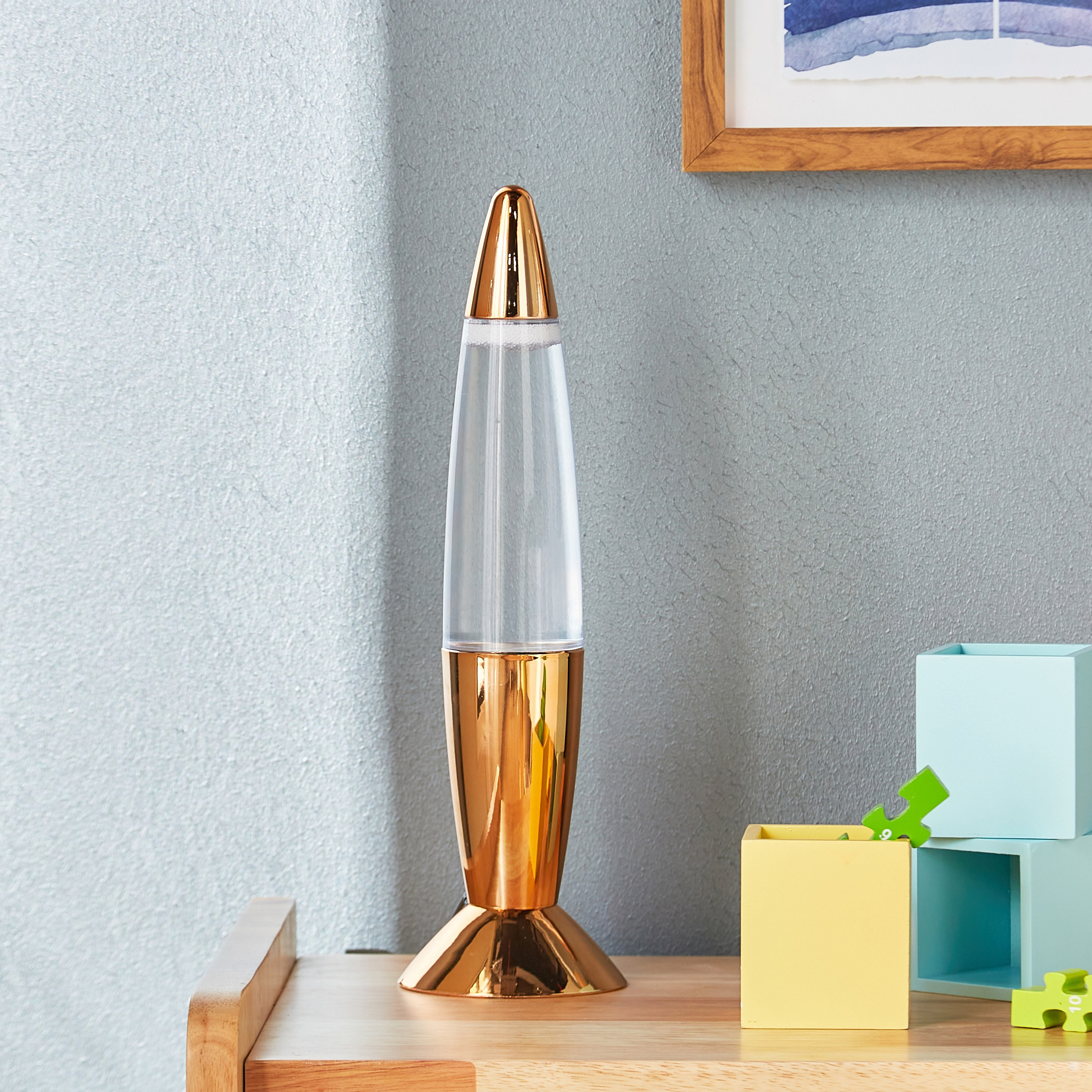 Gold on sale lava lamp