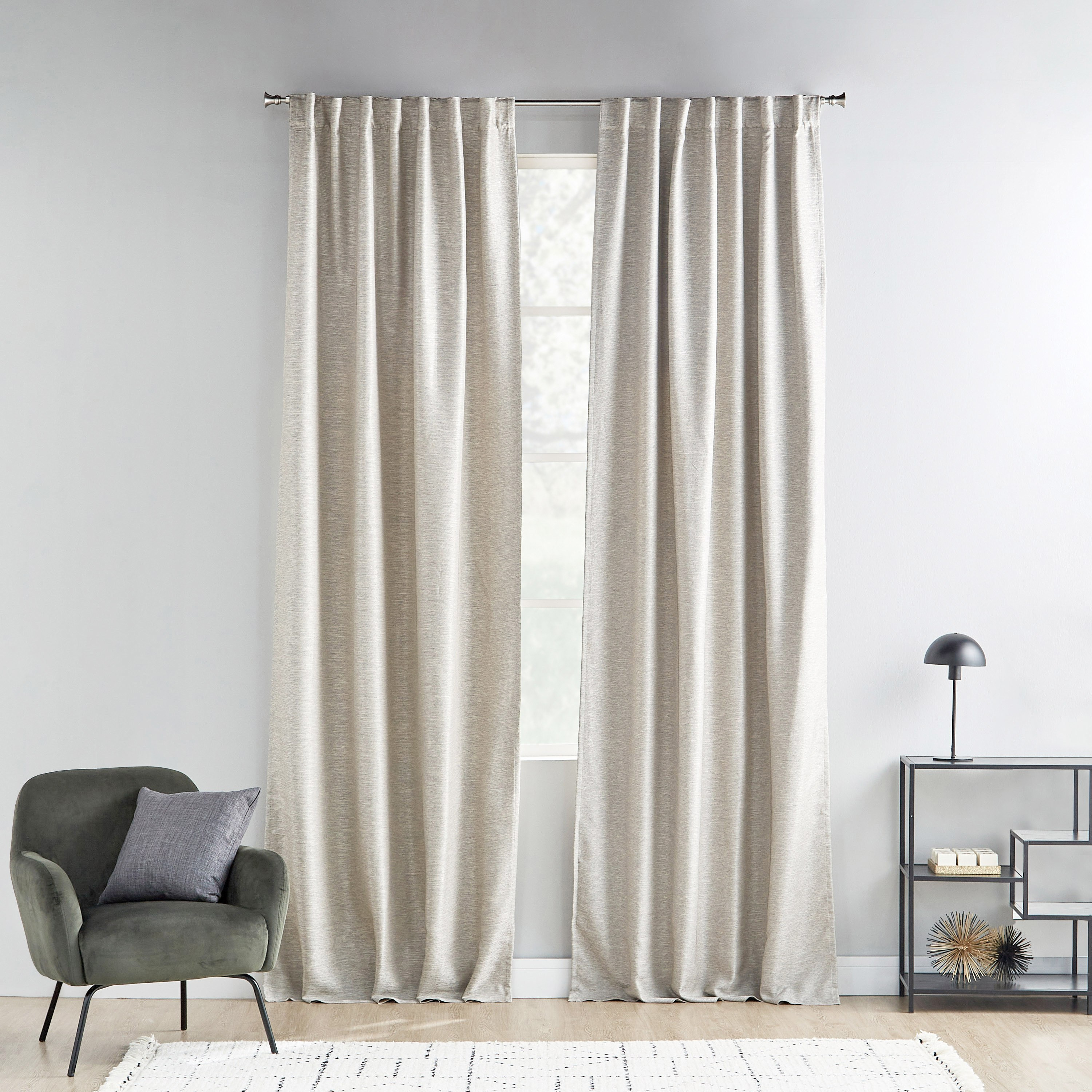 Visto 2-Piece Unlined Blackout Curtain Set - 130x300 cm