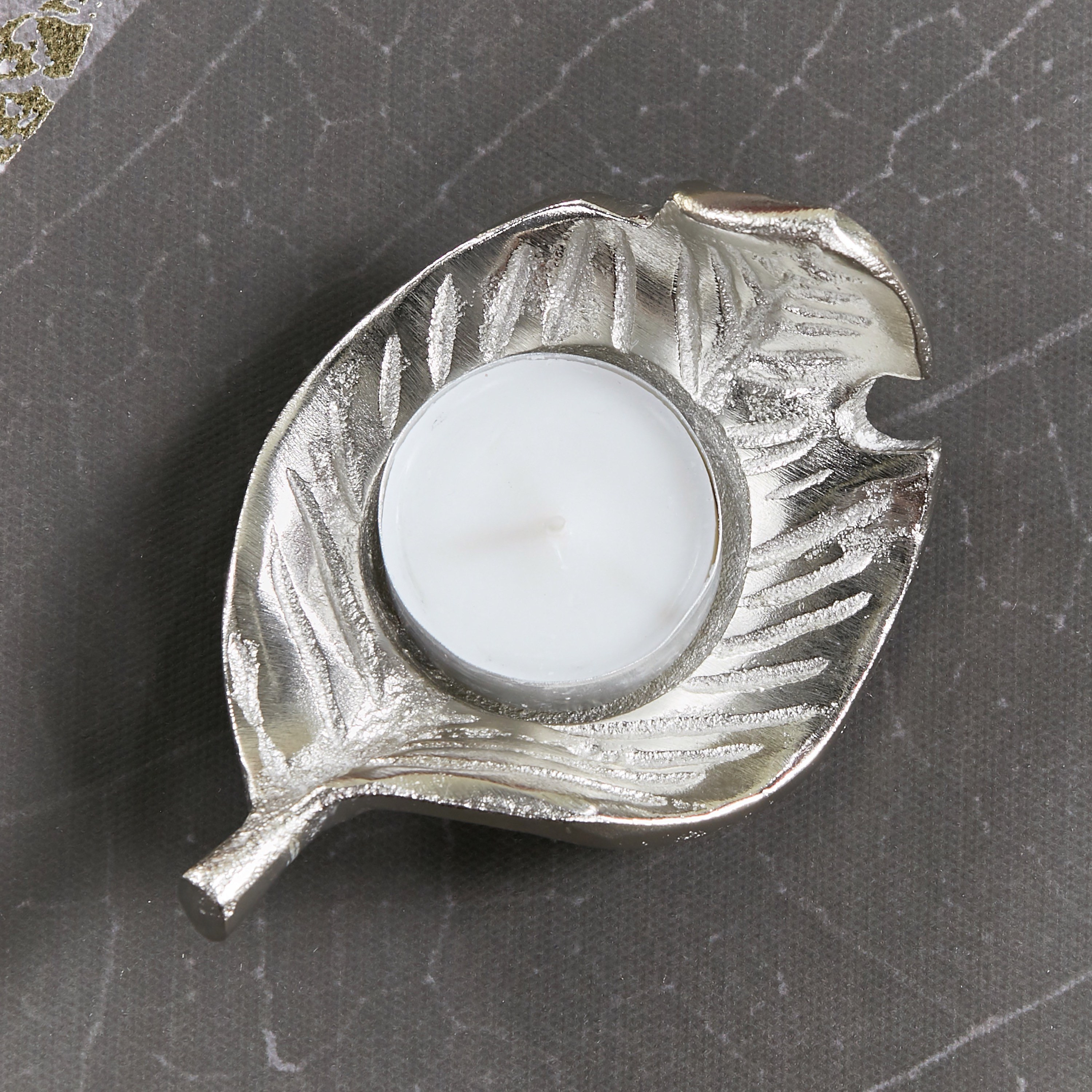 Foglia Leaf Tealight Candle Holder-household-decor-candleholdersandlanterns-image-1