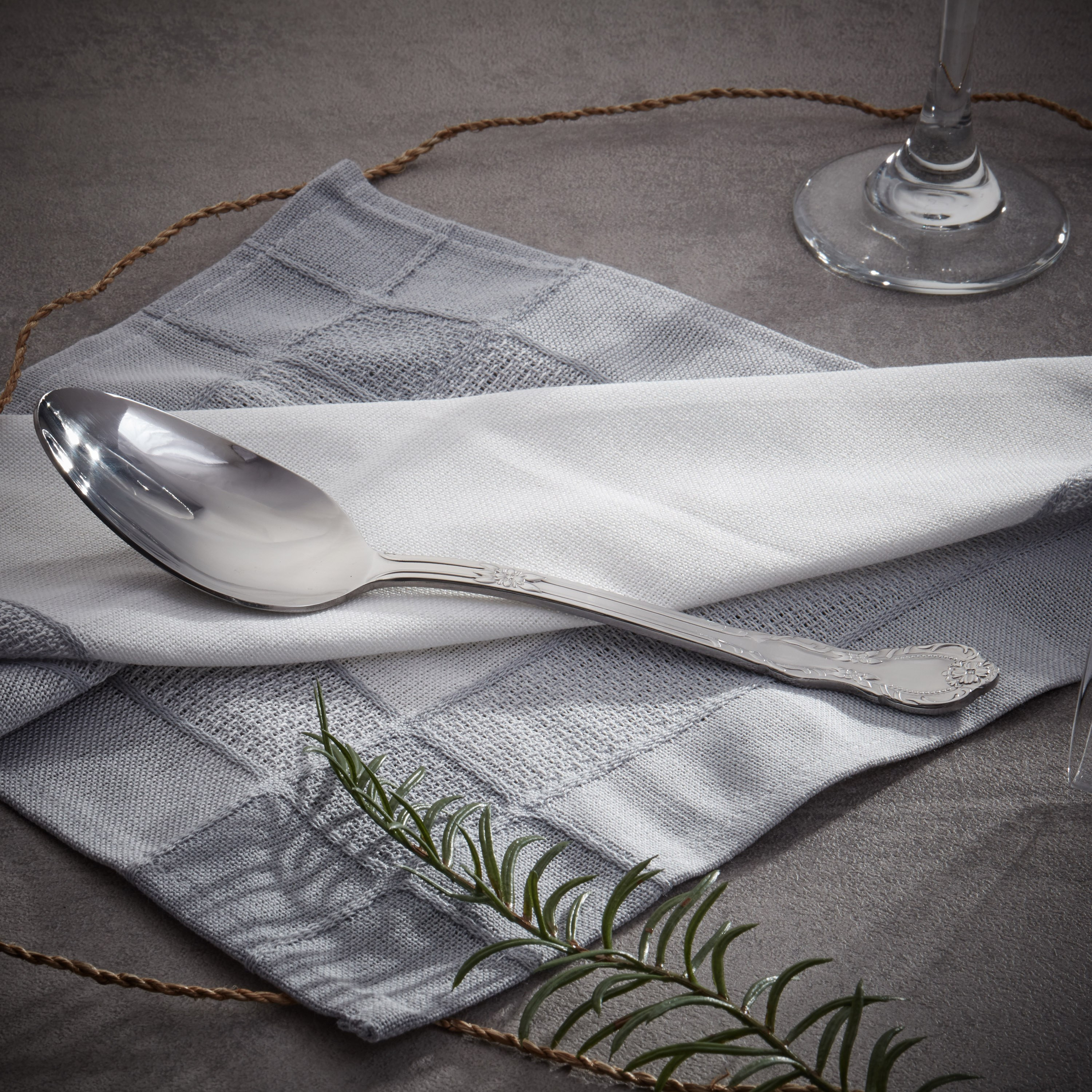 Royal Dotted Serving Spoon-household-dining-cutlery-spoonsforksandknives-image-1