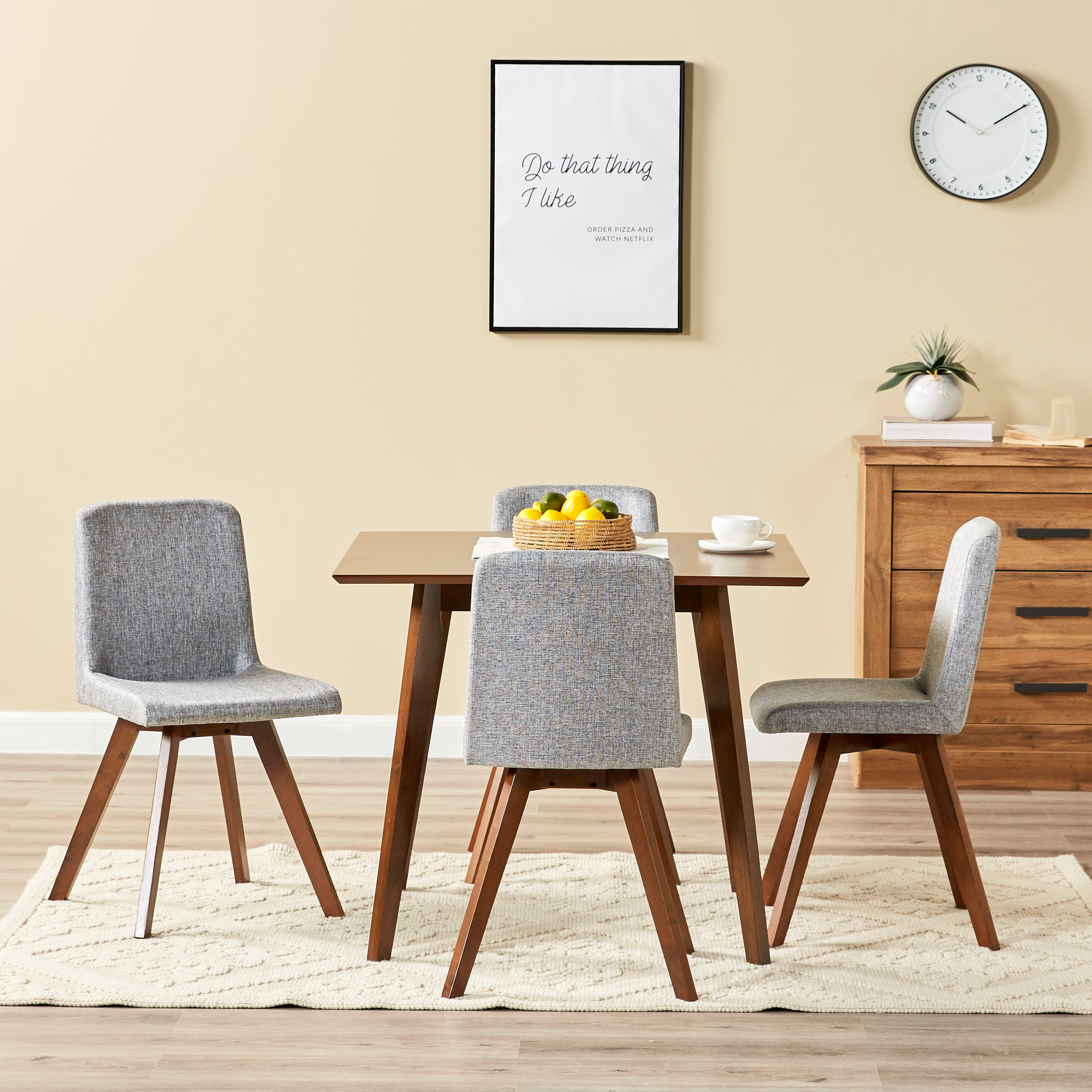 Shop Sanders 4Seater Wooden Top Dining Set Online Home centre UAE