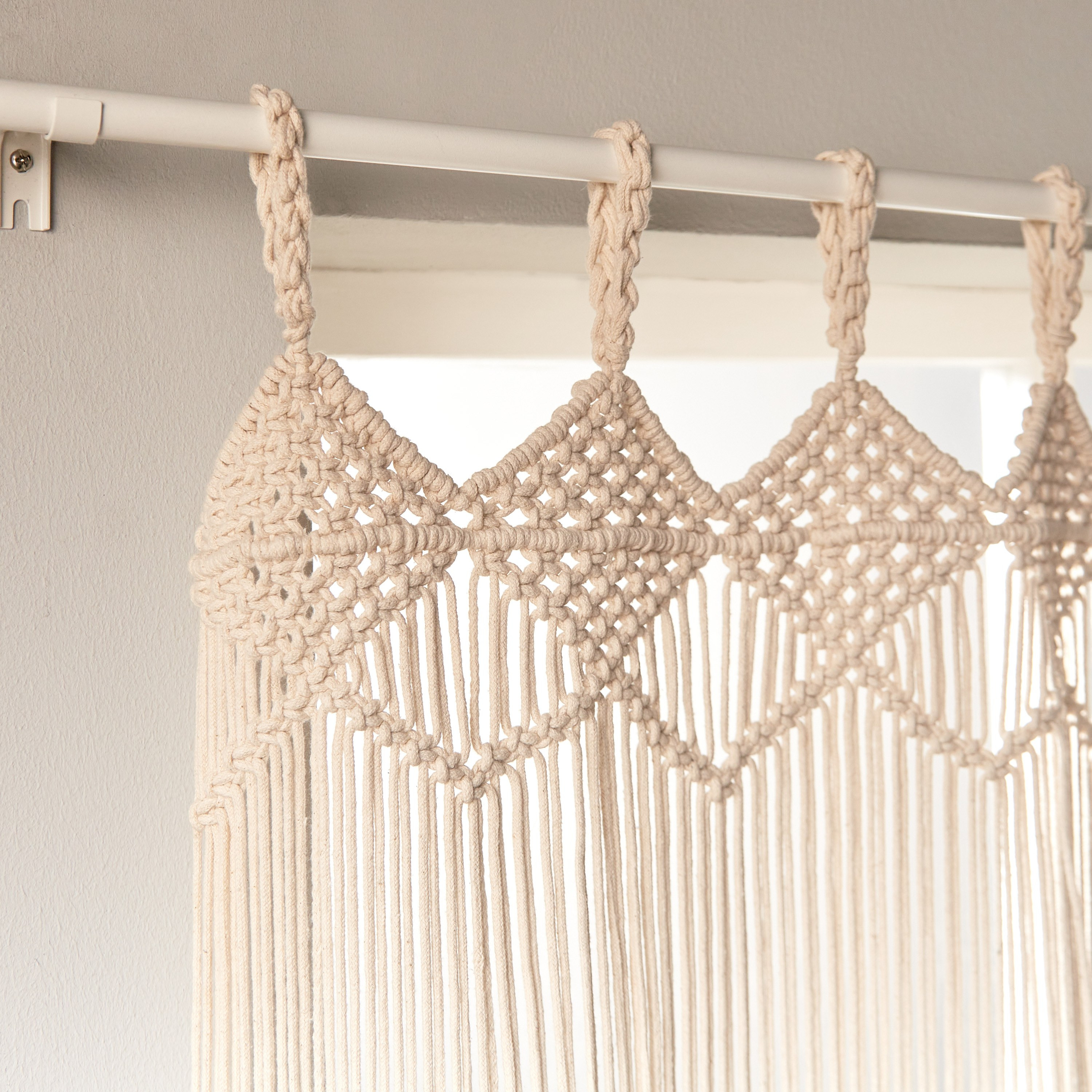 Macrame Curtain Panel - 112x215 cm-household-windows-curtains-image-2