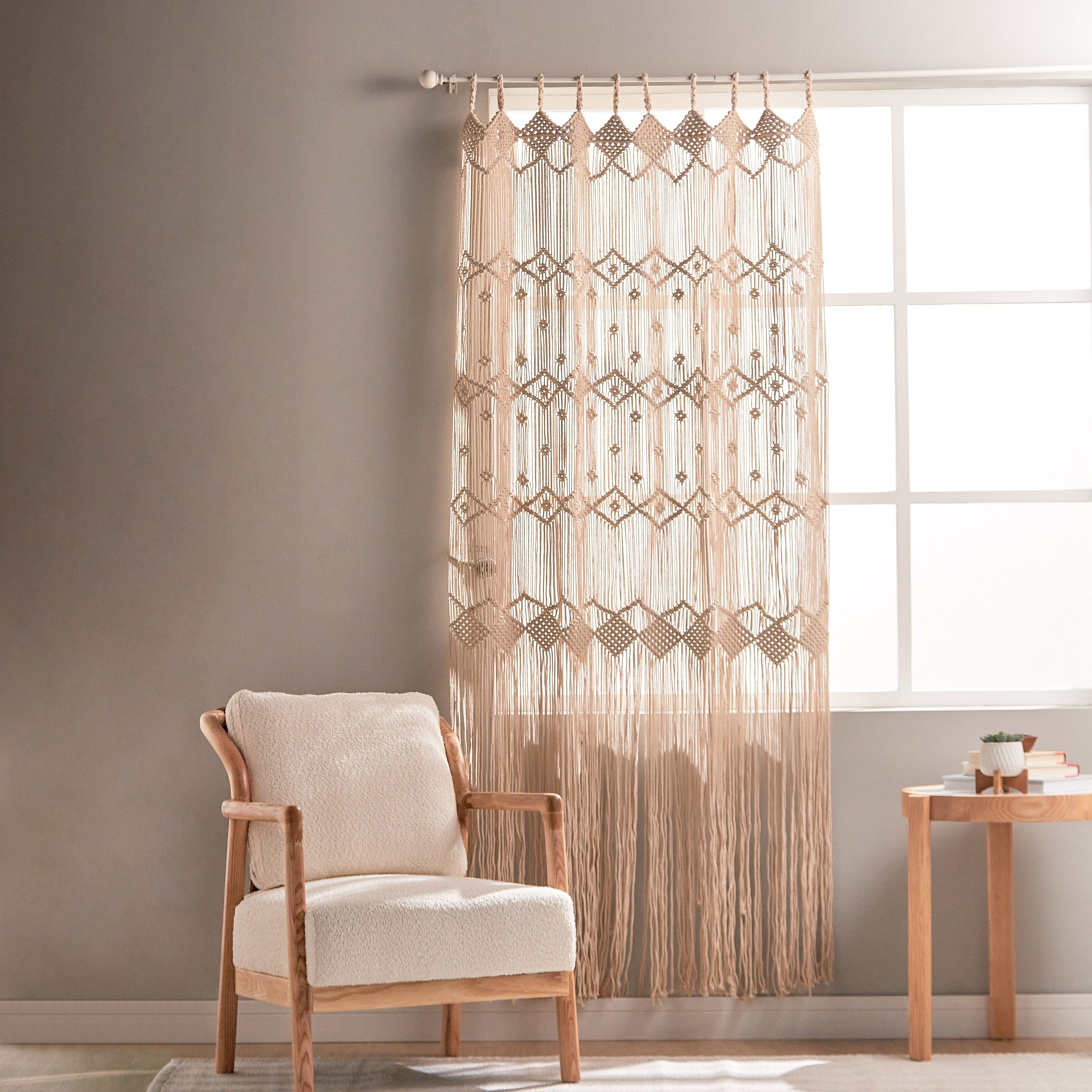 Shop Macrame Curtain Panel - 112x215 cm Online | Home Centre Bahrain