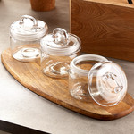 Shop Newburg 3-Piece Glass Storage Jar Set - 750 ml Online | Home Centre UAE