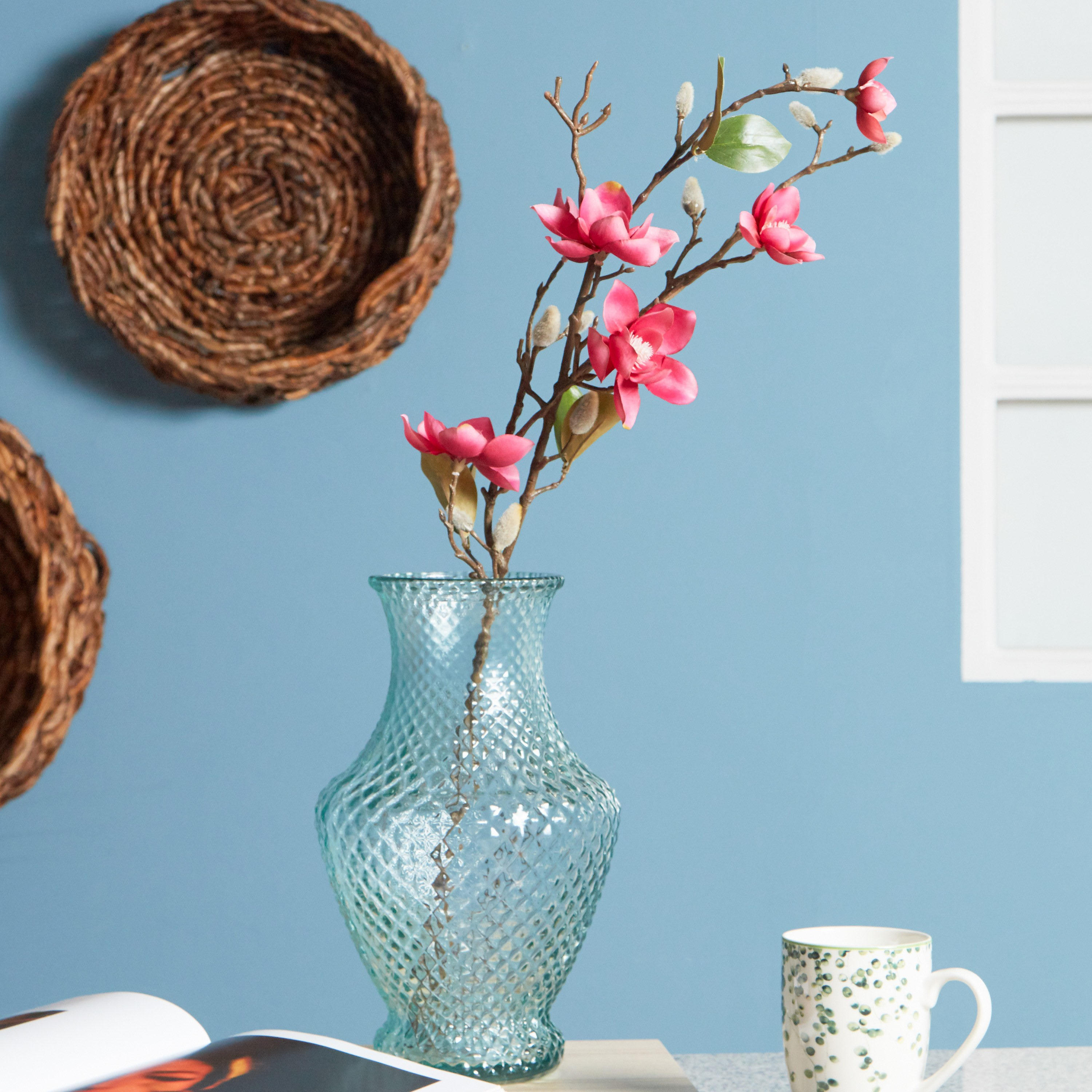زهرة ماغنوليا - 89 سم-household-gardenandoutdoor-artificialflowersandplants-stems-image-1