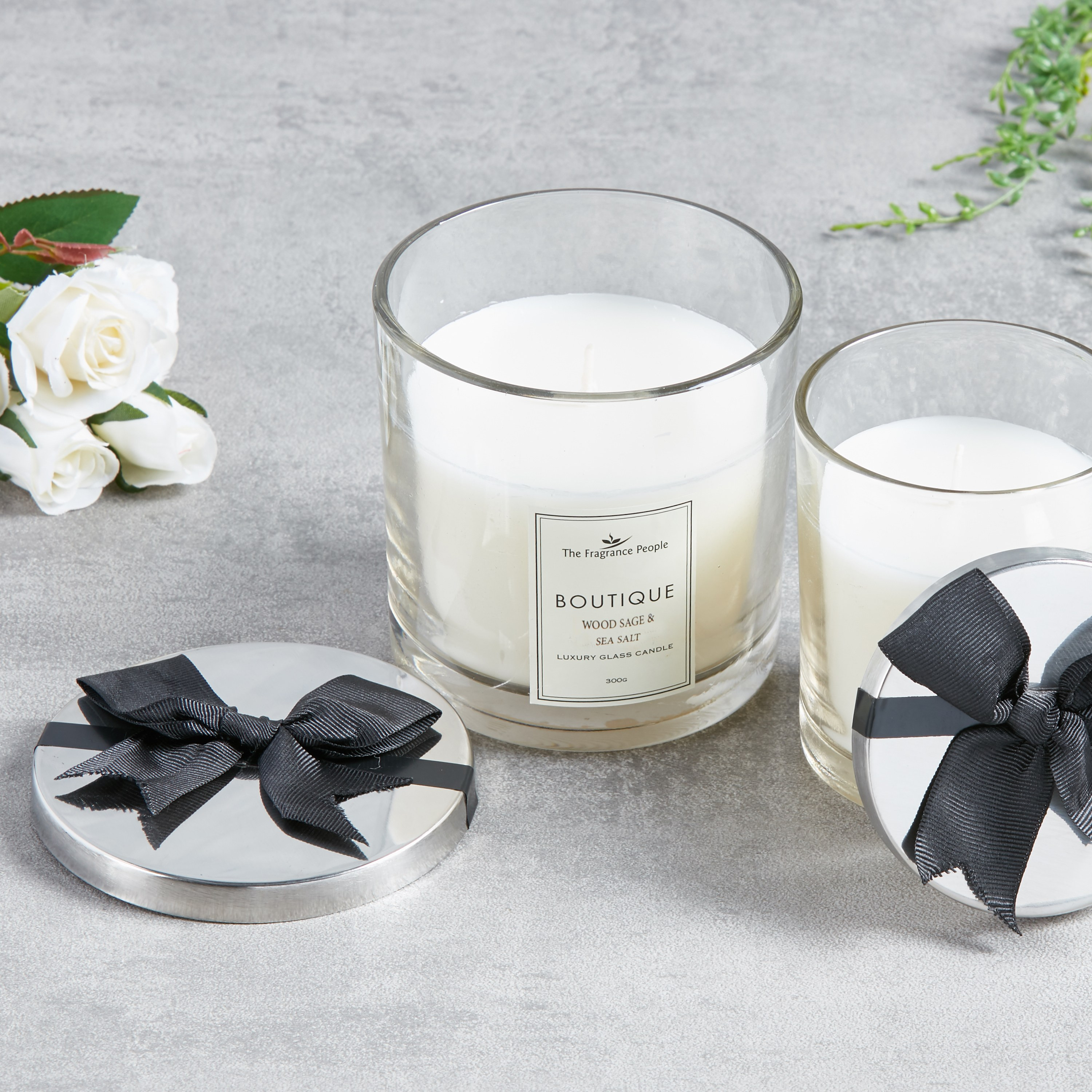 Boutique Wood Sage and Sea Salt Scented Glass Candle-household-homefragrance-candles-image-2