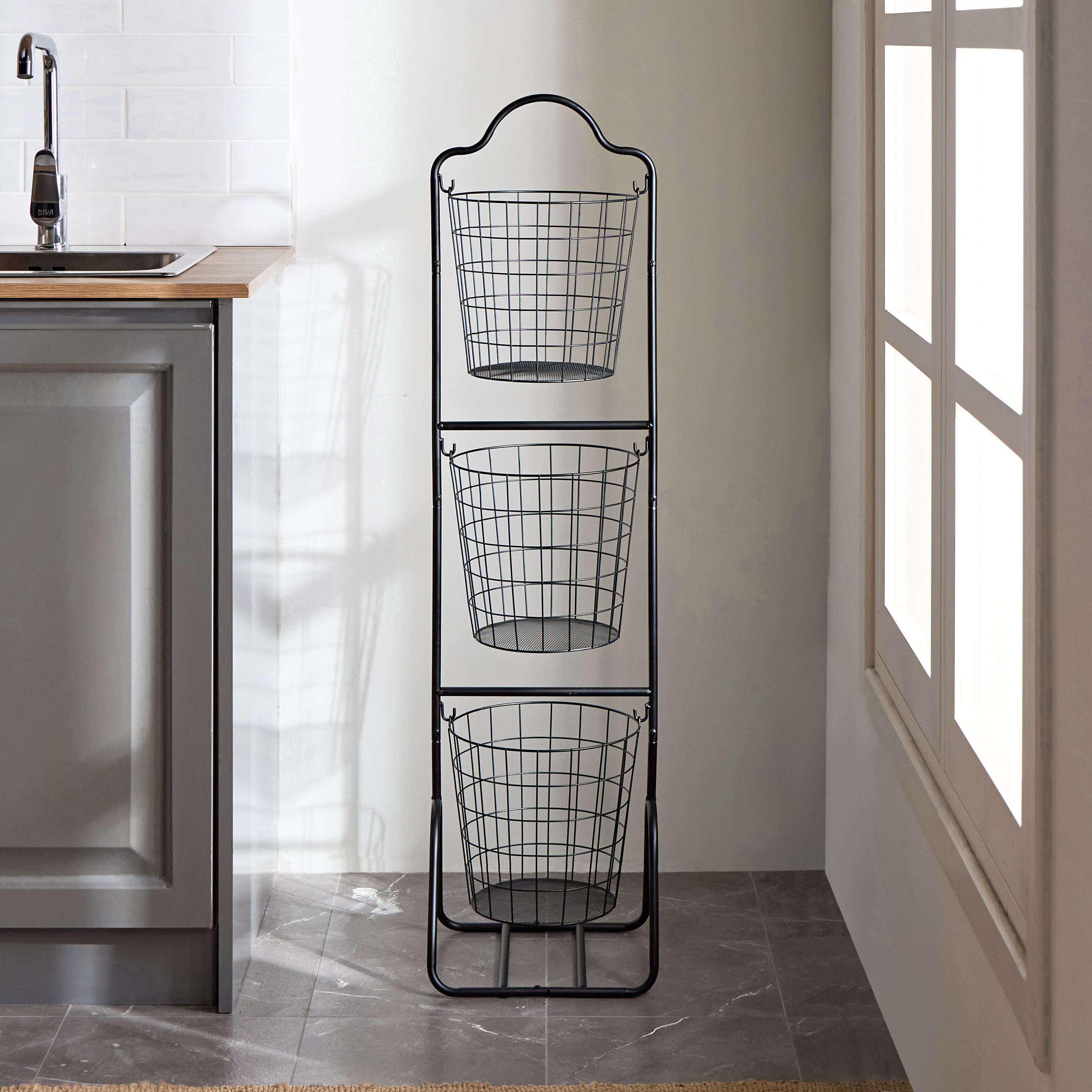 Dymas 3-Tier Storage Basket-household-kitchen-kitchenorganising-kitchentrolleys-image-2