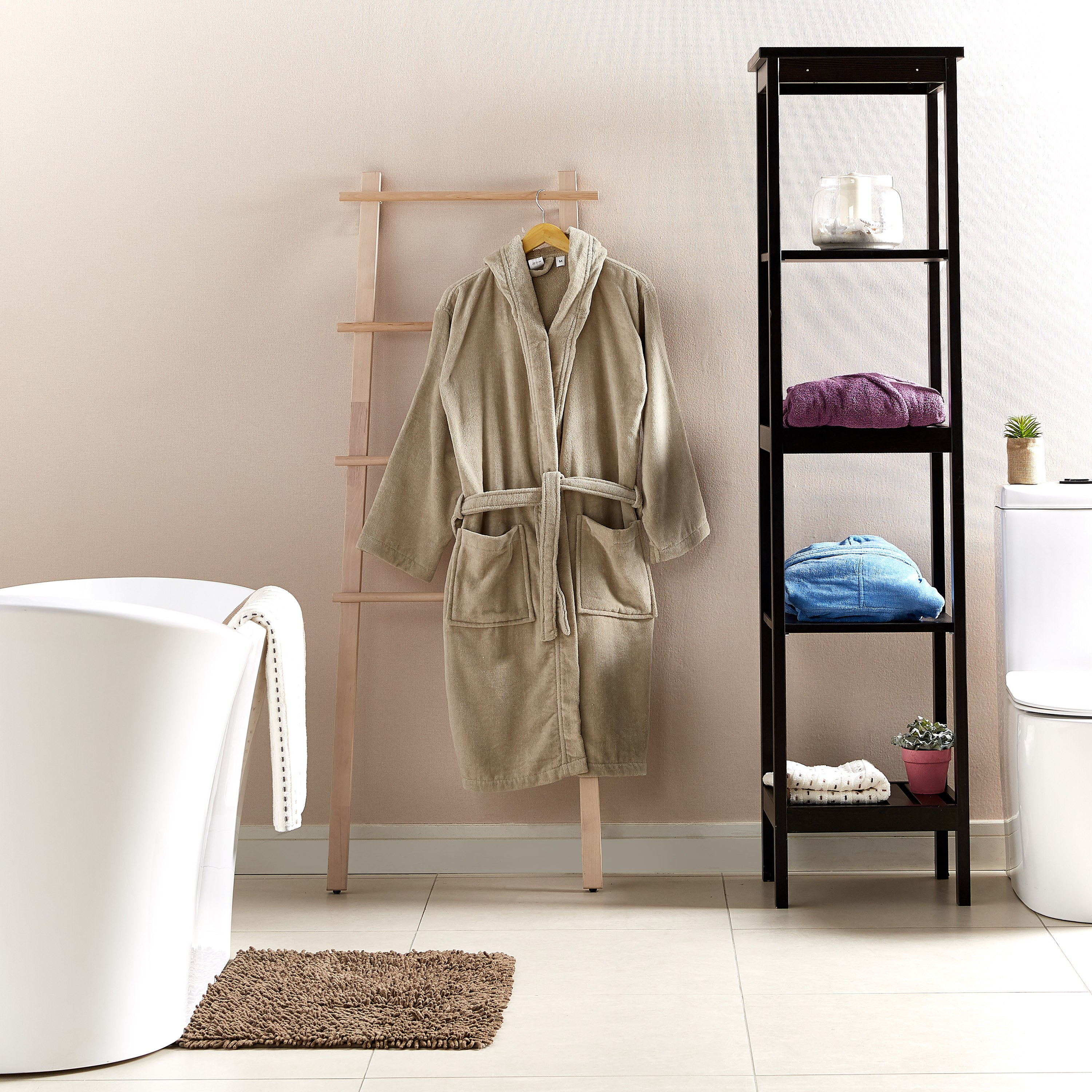 Velour Large Bathrobe with Hood-household-bathandlaundry-bathlinen-bathrobesandslippers-bathrobes-image-5