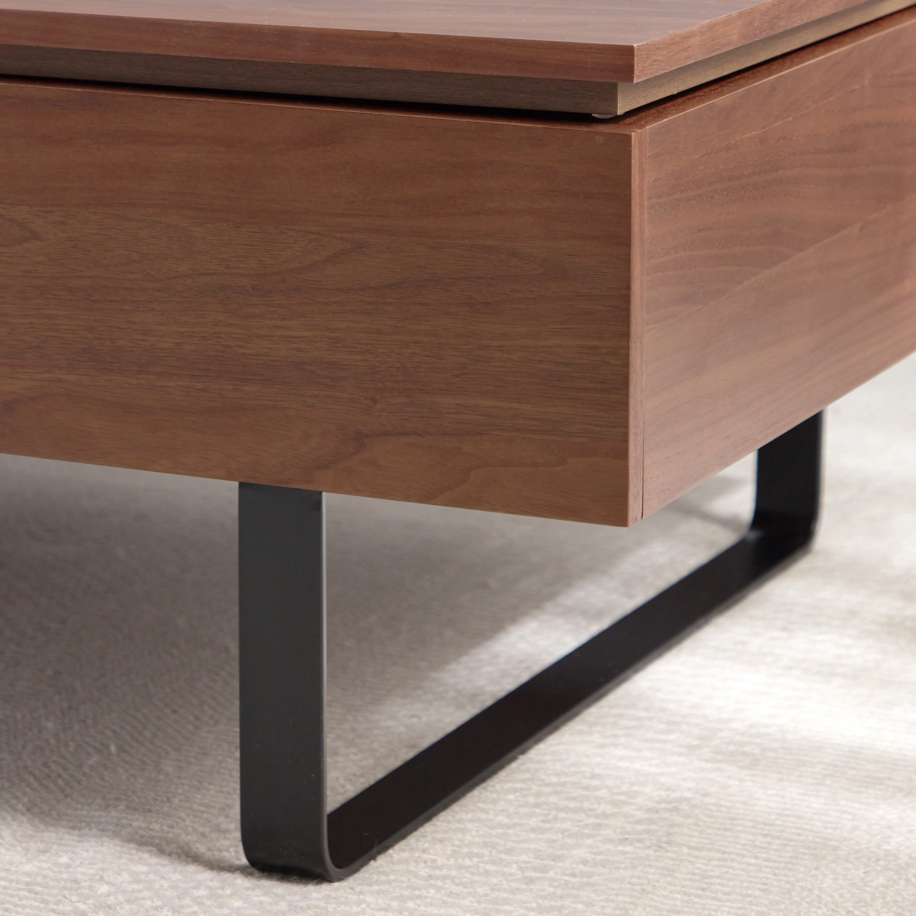 Walnut lift deals top coffee table