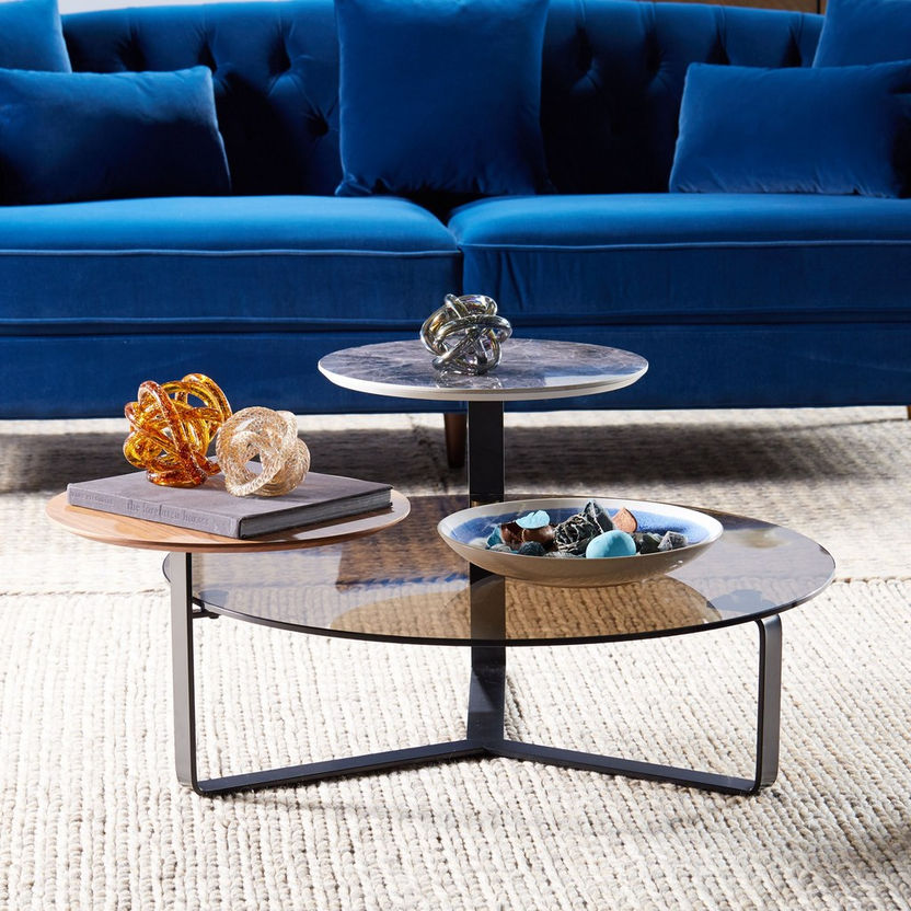 Glass Table Kuwait Shop Triton Glass Top Coffee Table | Home Centre Kuwait