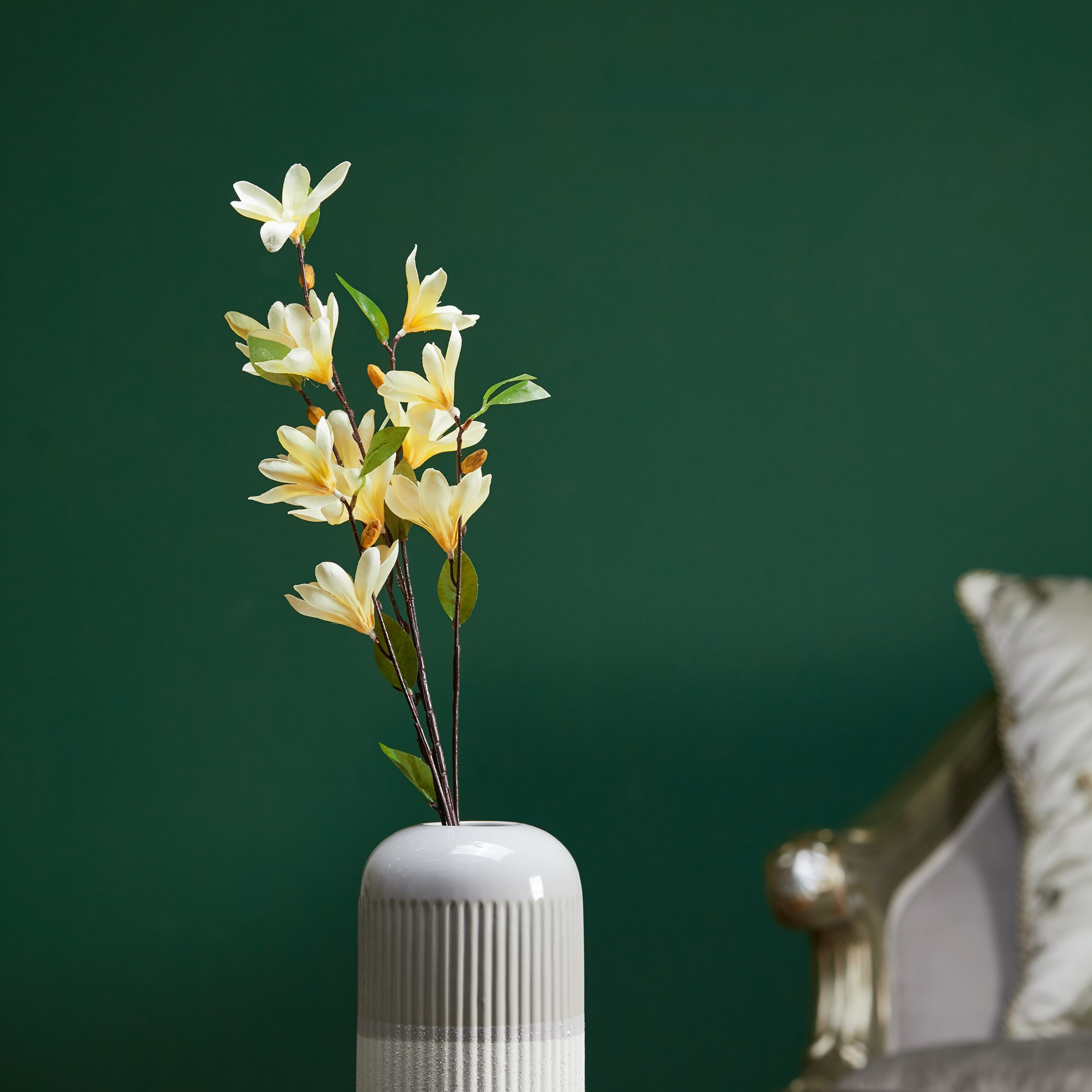 Decorative Magnolia Spray - 89 cm-household-gardenandoutdoor-artificialflowersandplants-stems-image-1