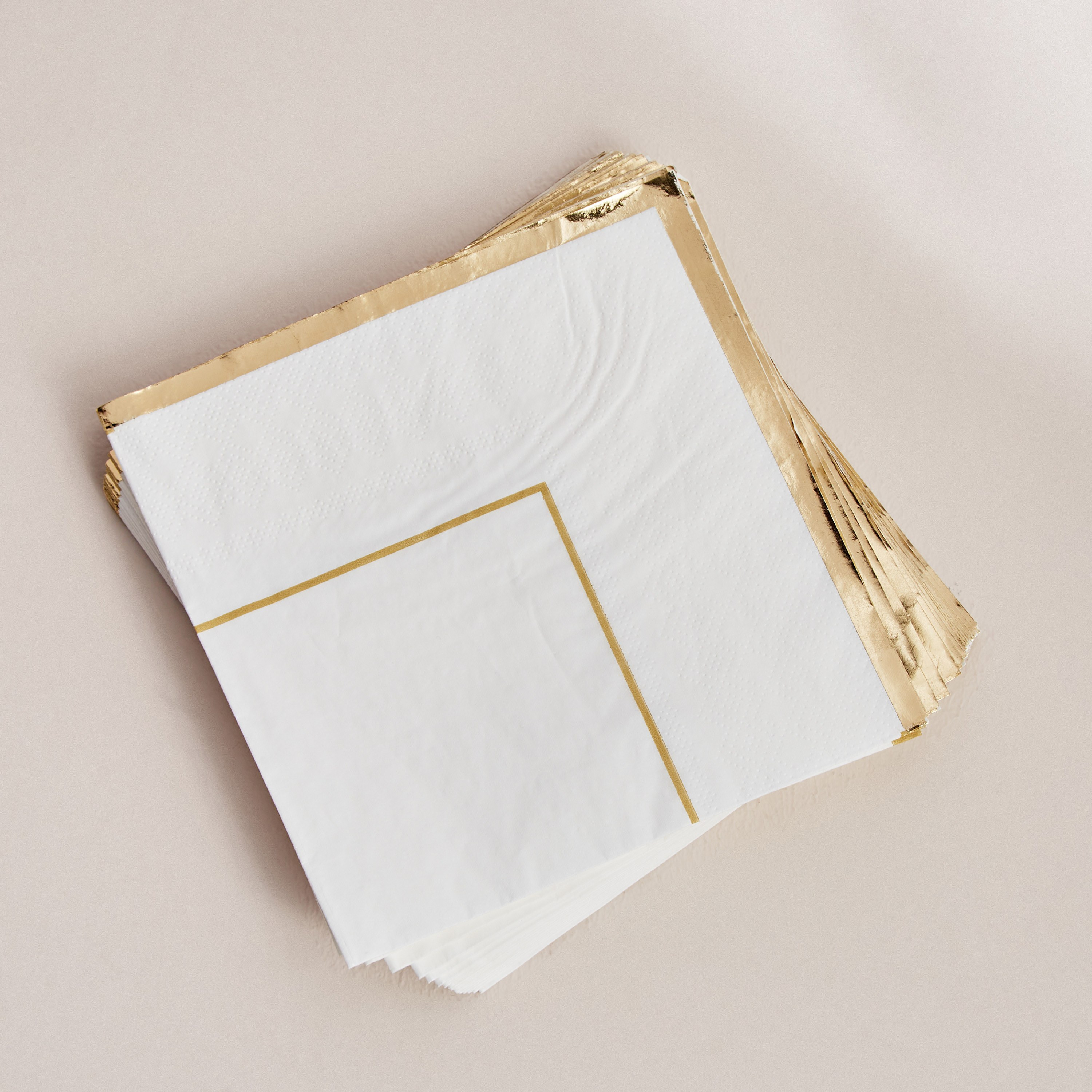Rimmed 20-Piece Napkin Set - 33x33 cms