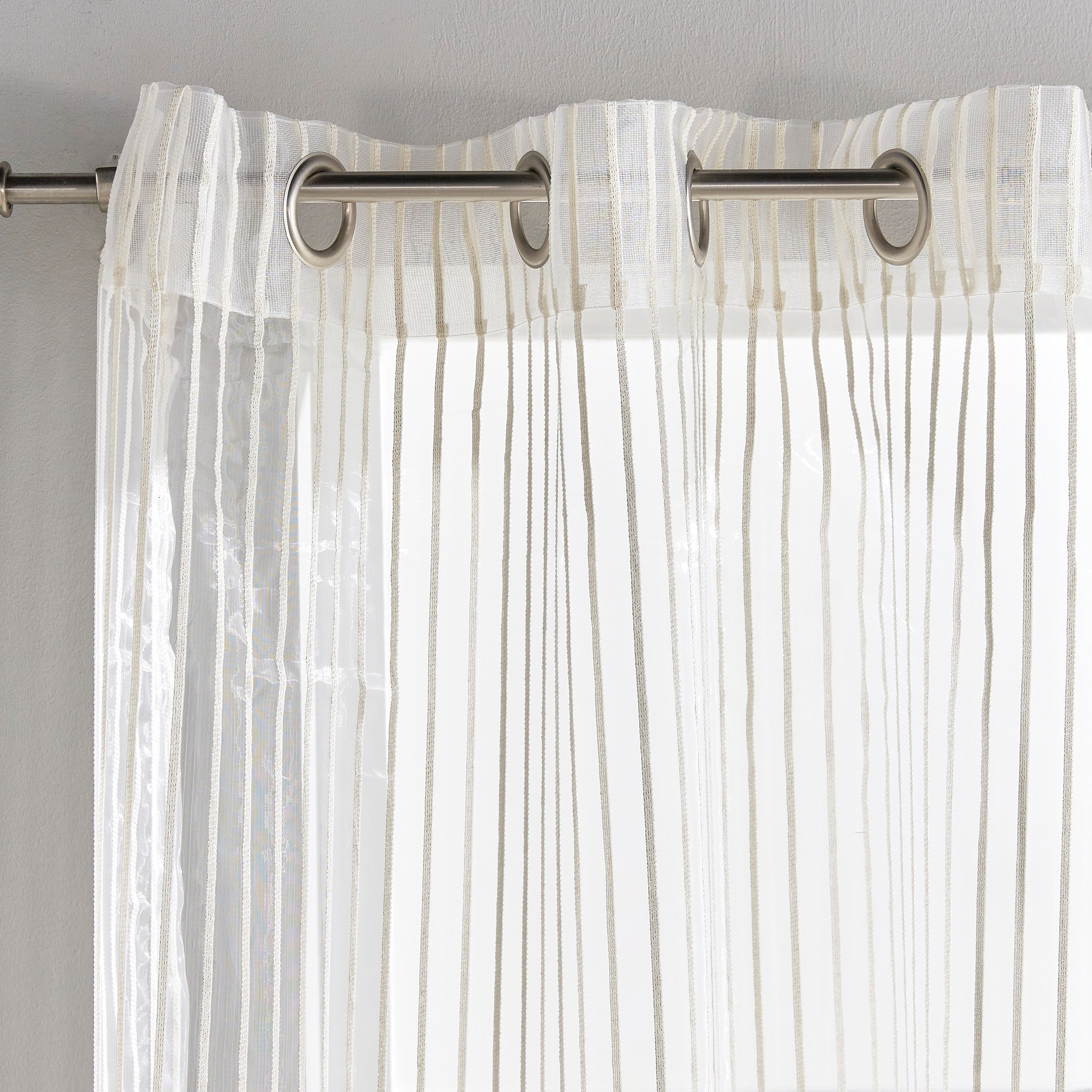 Notko 2-Piece Sheer and Striped Curtain Set - 140x300 cm-household-windows-curtains-image-2
