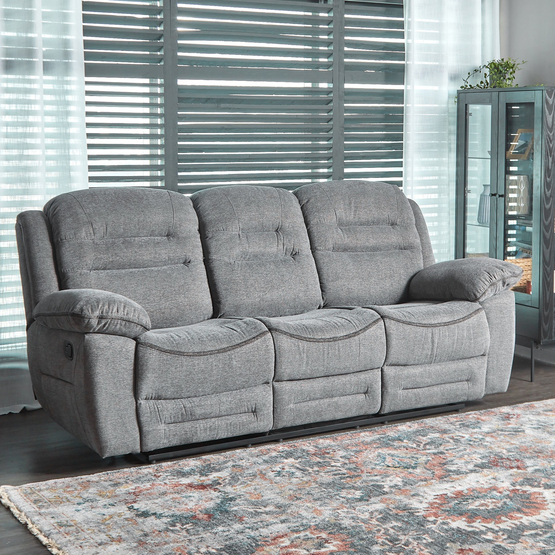 fabric recliner couch