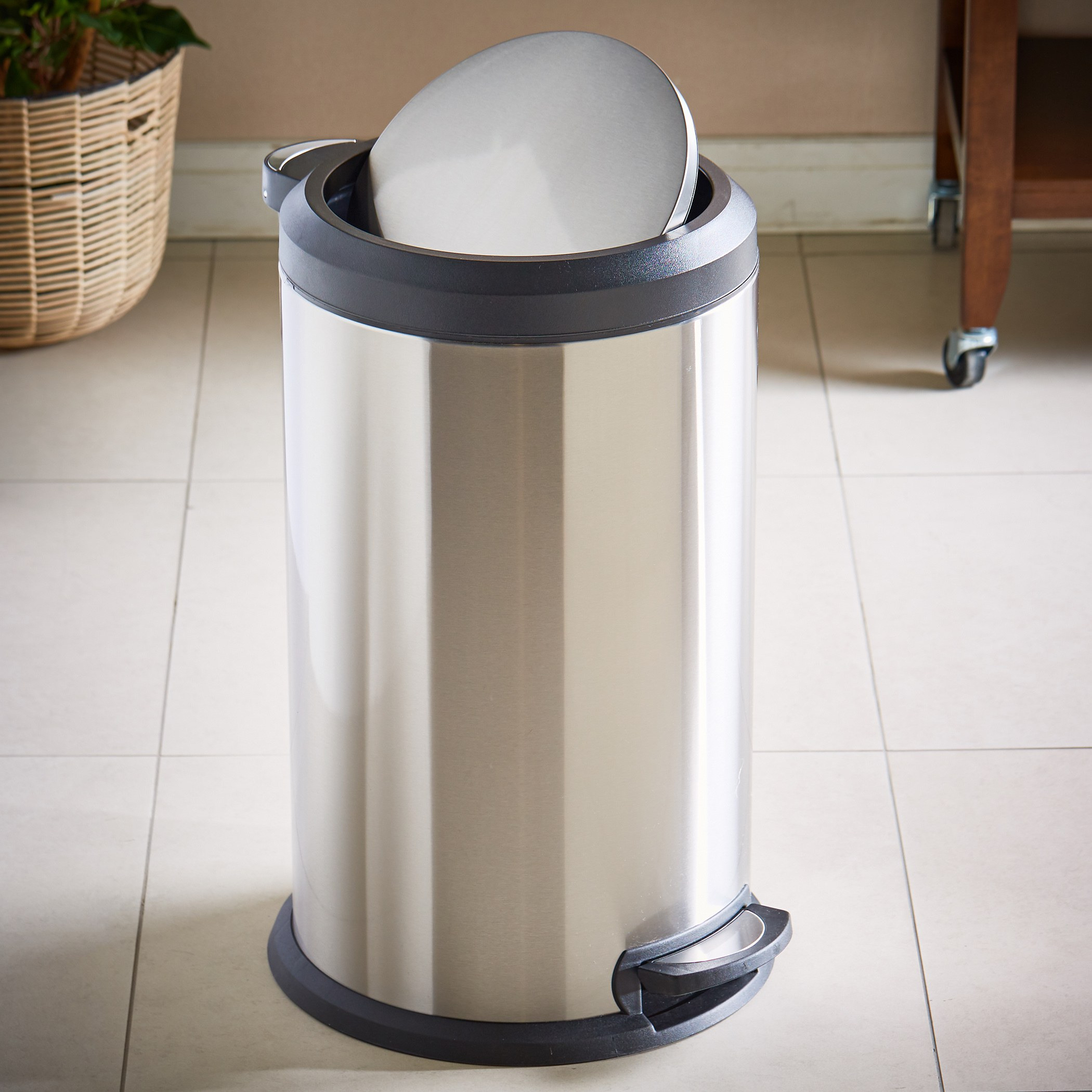 Rocco Stainless Steel Pedal Bin with Swing Lid - 40 L-household-bathandlaundry-wastebinsandaccessories-image-2