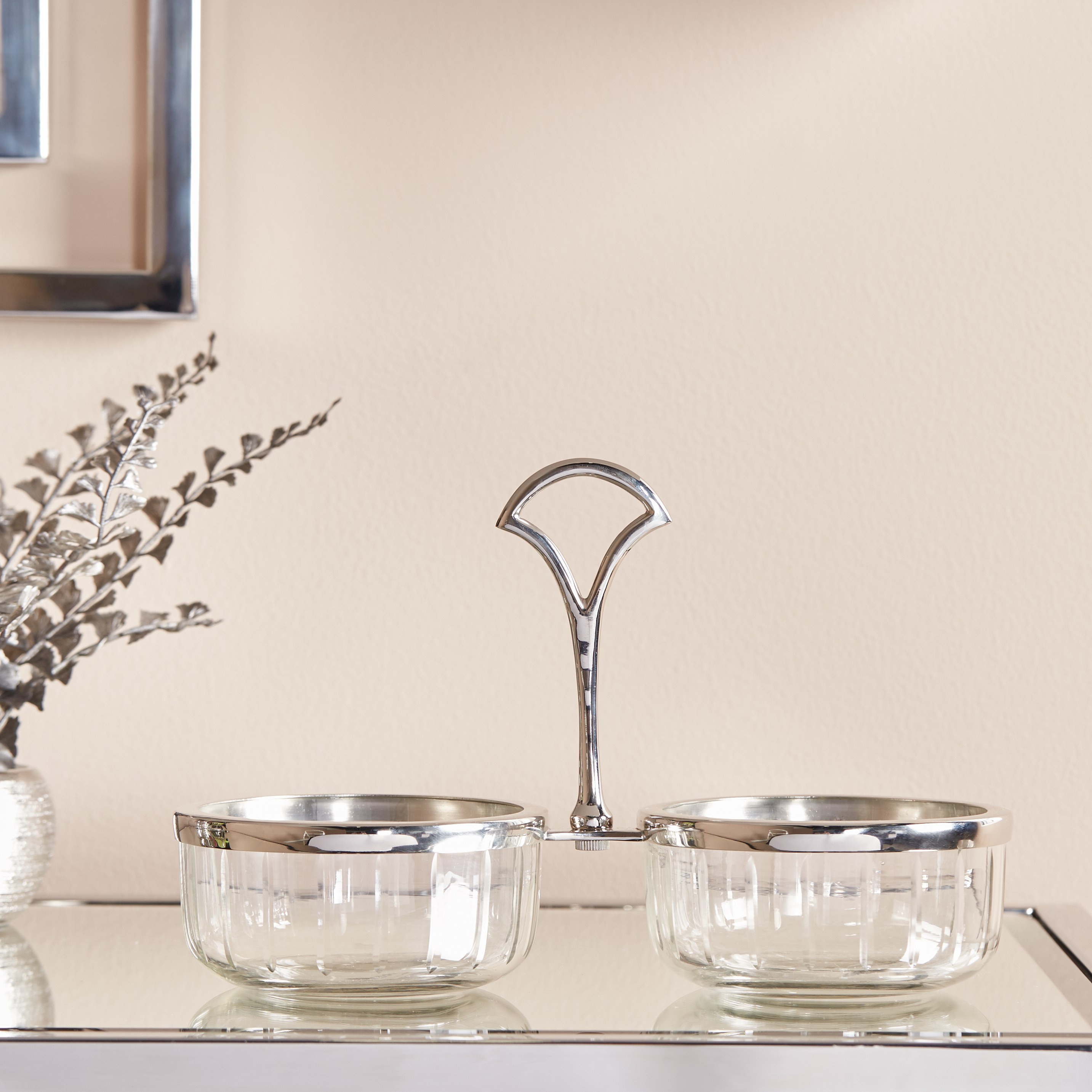 طقم أوعية زجاج متصلة قطعتين - تيرينو - 30×13×23 سم-household-decor-vasesandbowls-image-3