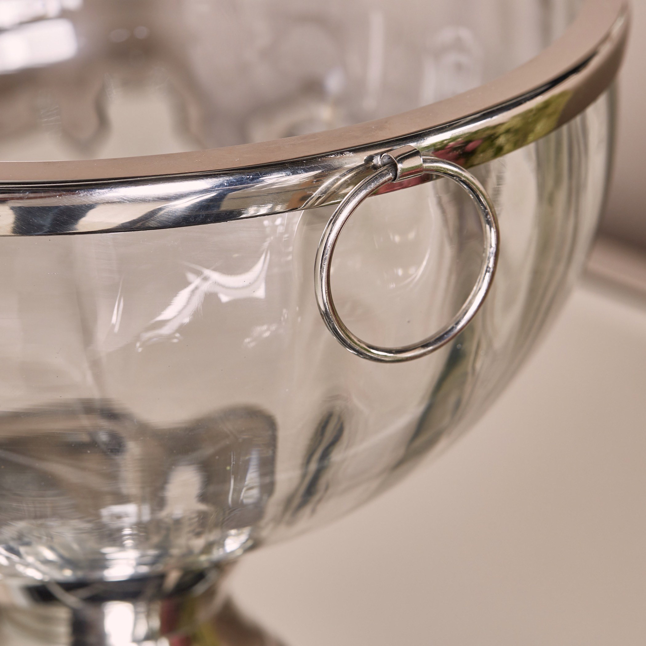 Terreno Decorative Glass Bowl with Pedestal Base - 27x26x19 cm-household-decor-vasesandbowls-image-4