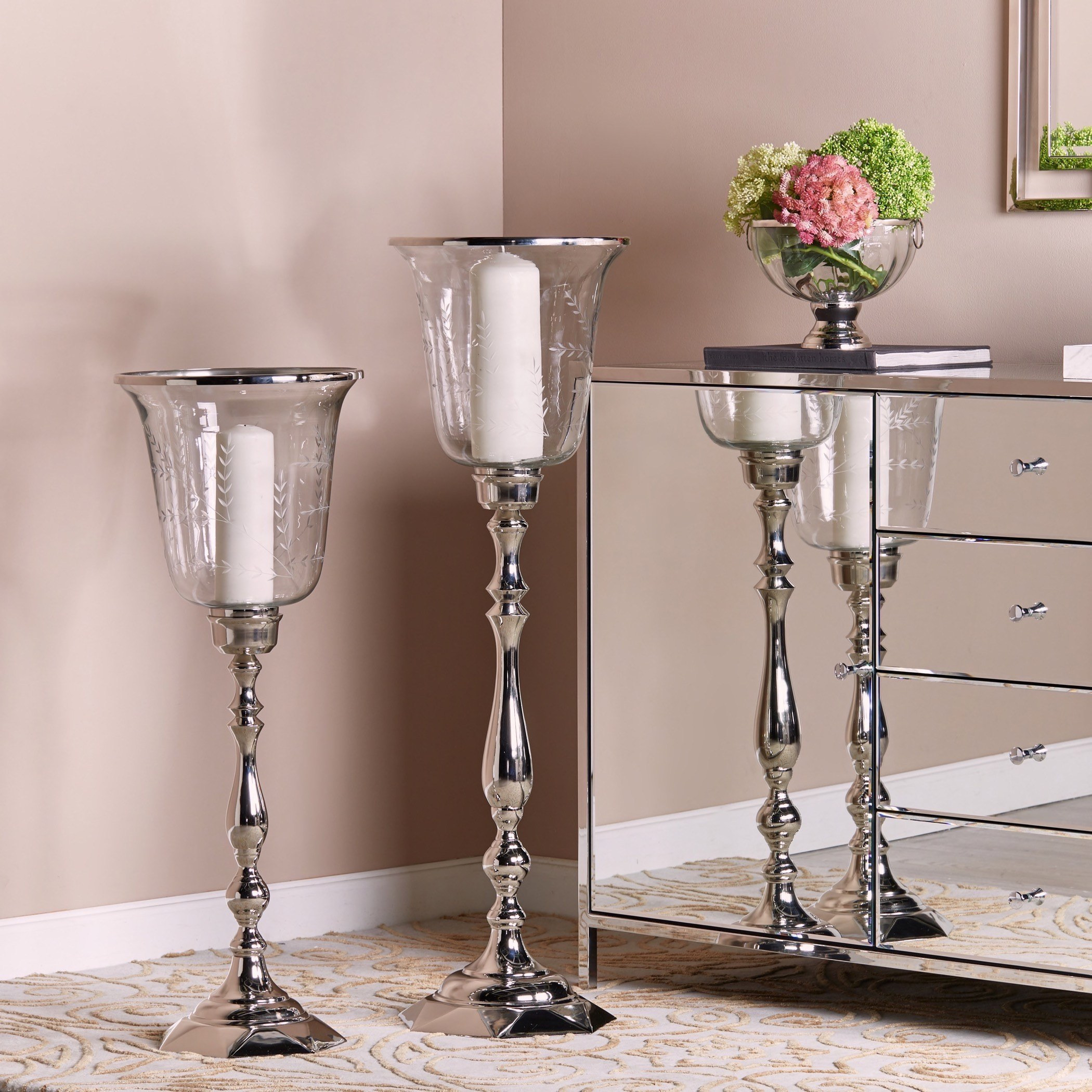 Terreno Decorative Glass Bowl with Pedestal Base - 27x26x19 cm-household-decor-vasesandbowls-image-5