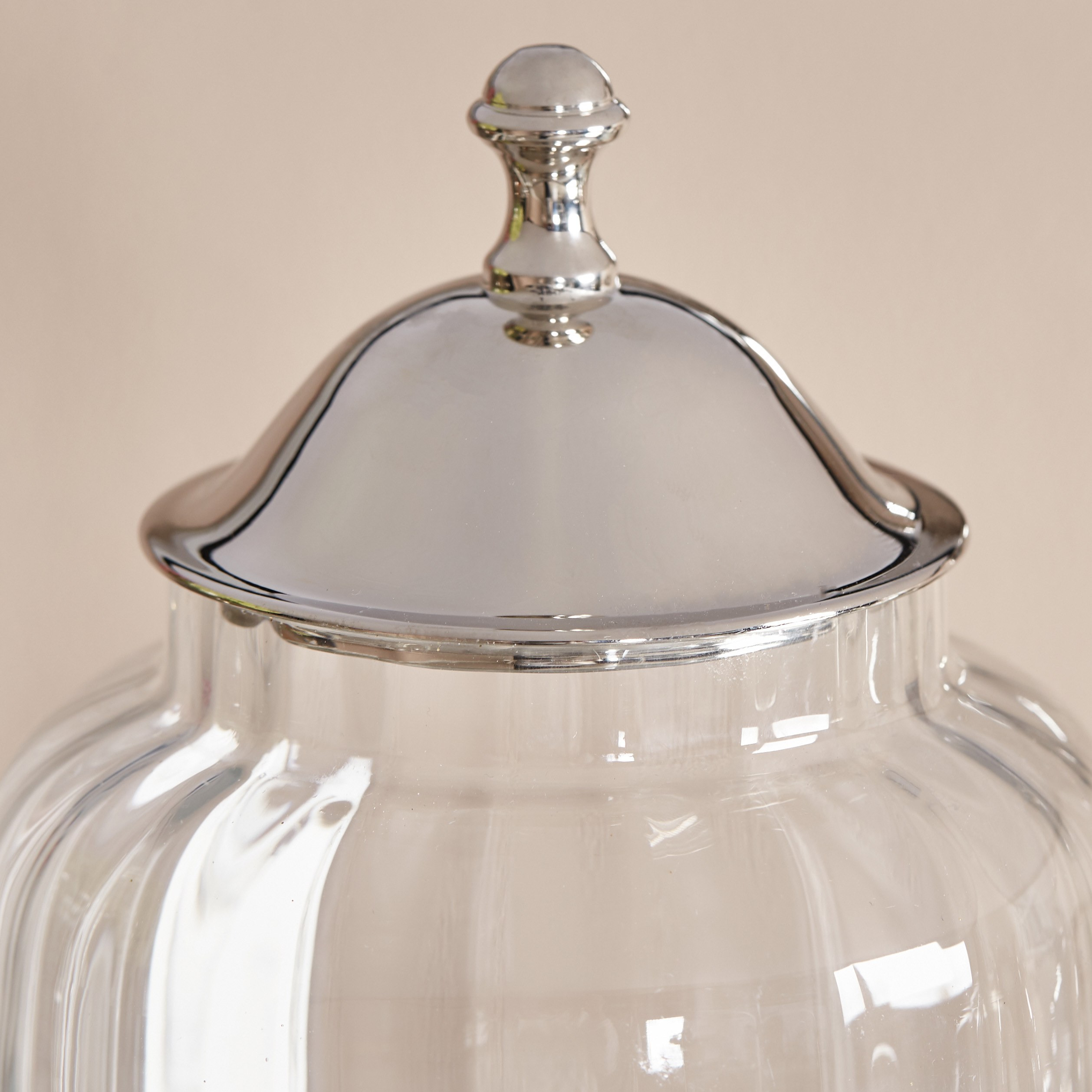 Terreno Decorative Glass Jar with Metal Lid-household-decor-decorativeobjectsandsculptures-image-5