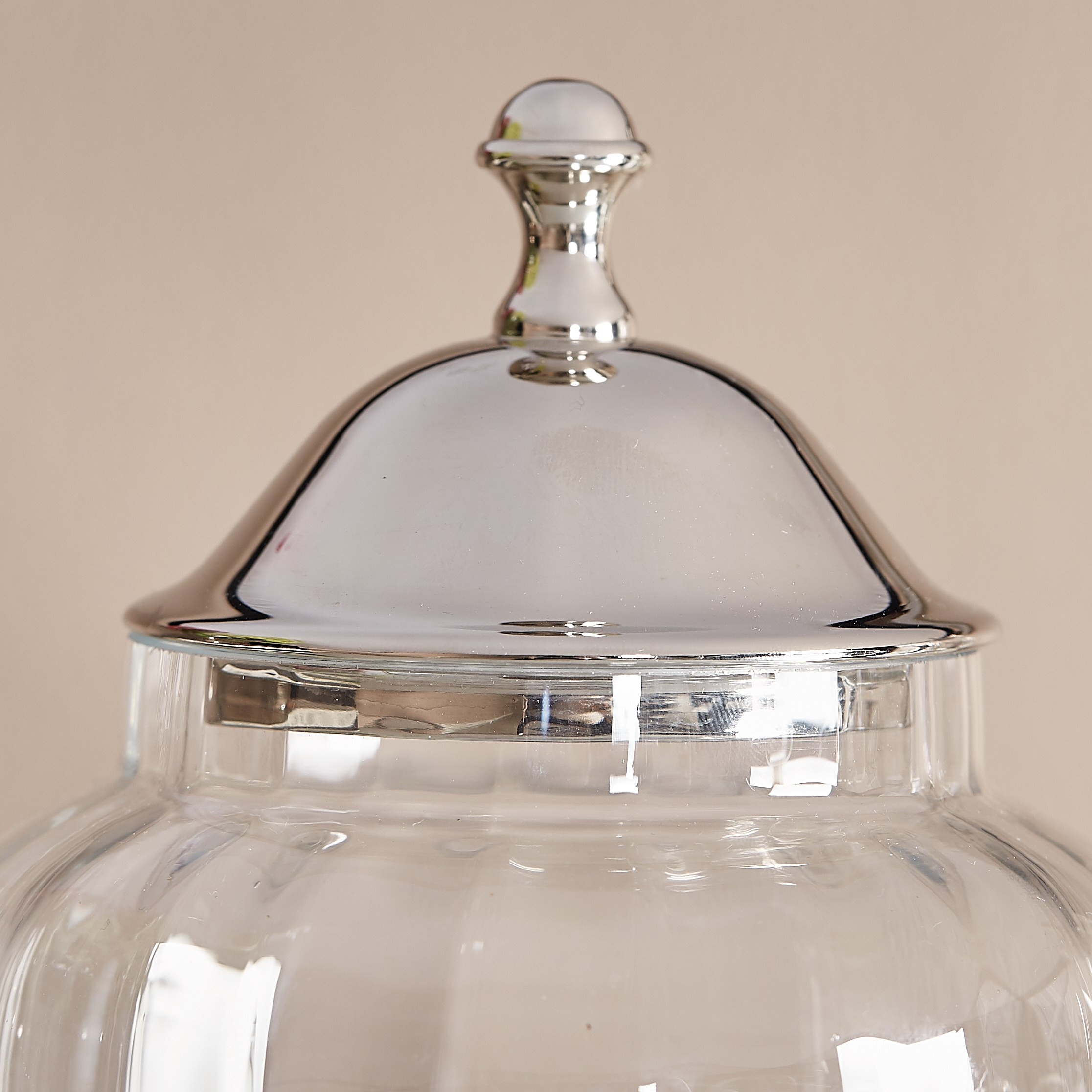 Terreno Decorative Glass Jar with Metal Lid-household-decor-decorativeobjectsandsculptures-image-5