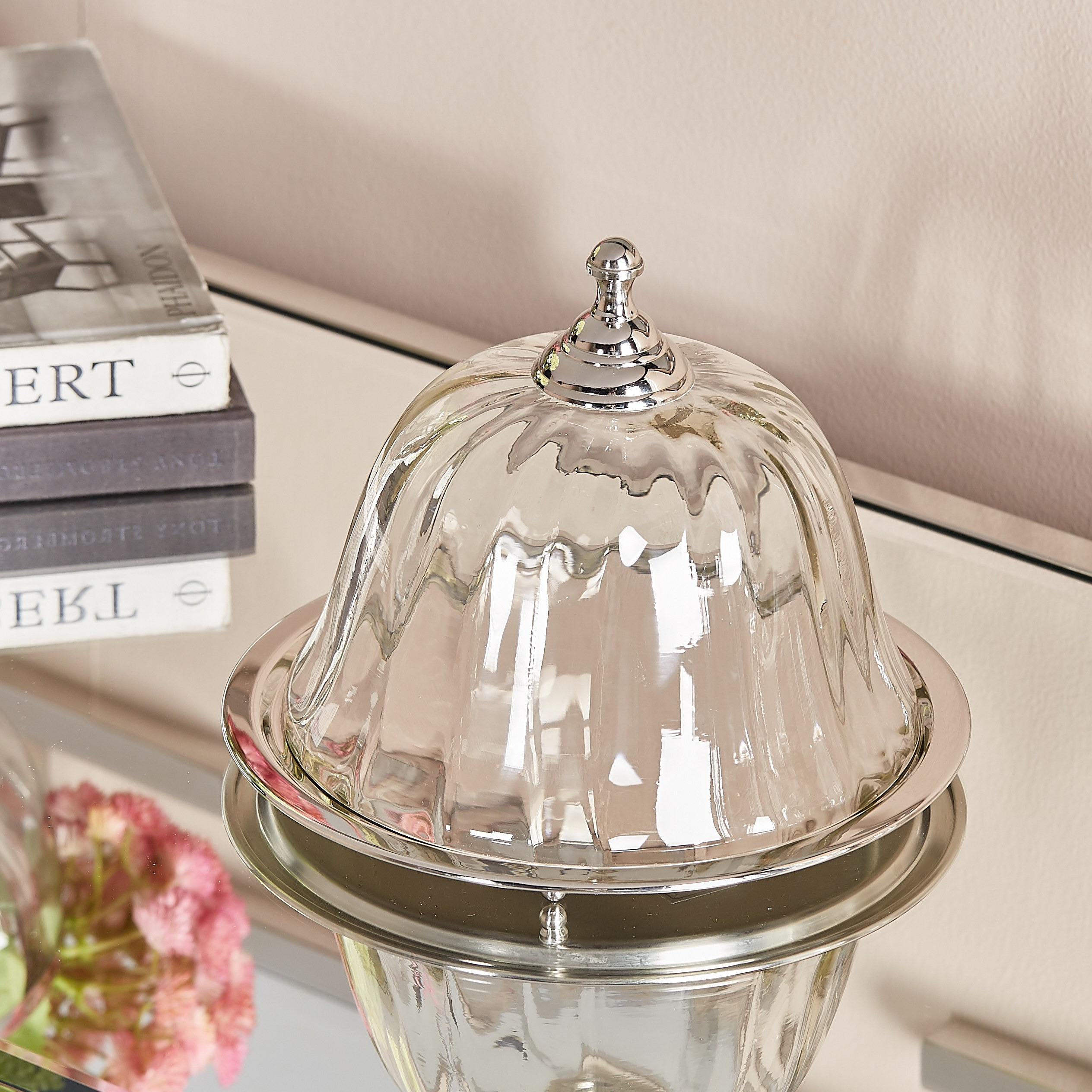 Terreno Decorative Tray with Glass Dome-household-decor-boxesandtrays-image-2