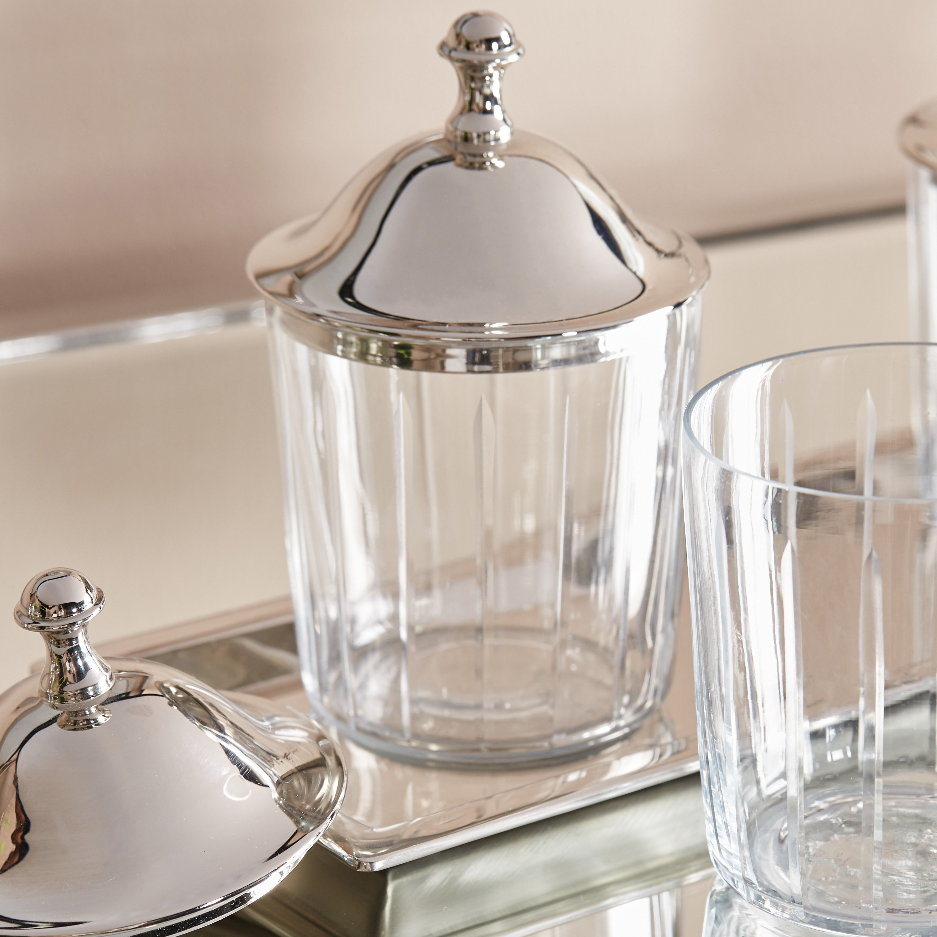 Terreno 3-Piece Decorative Jars with Tray-household-decor-decorativeobjectsandsculptures-image-2