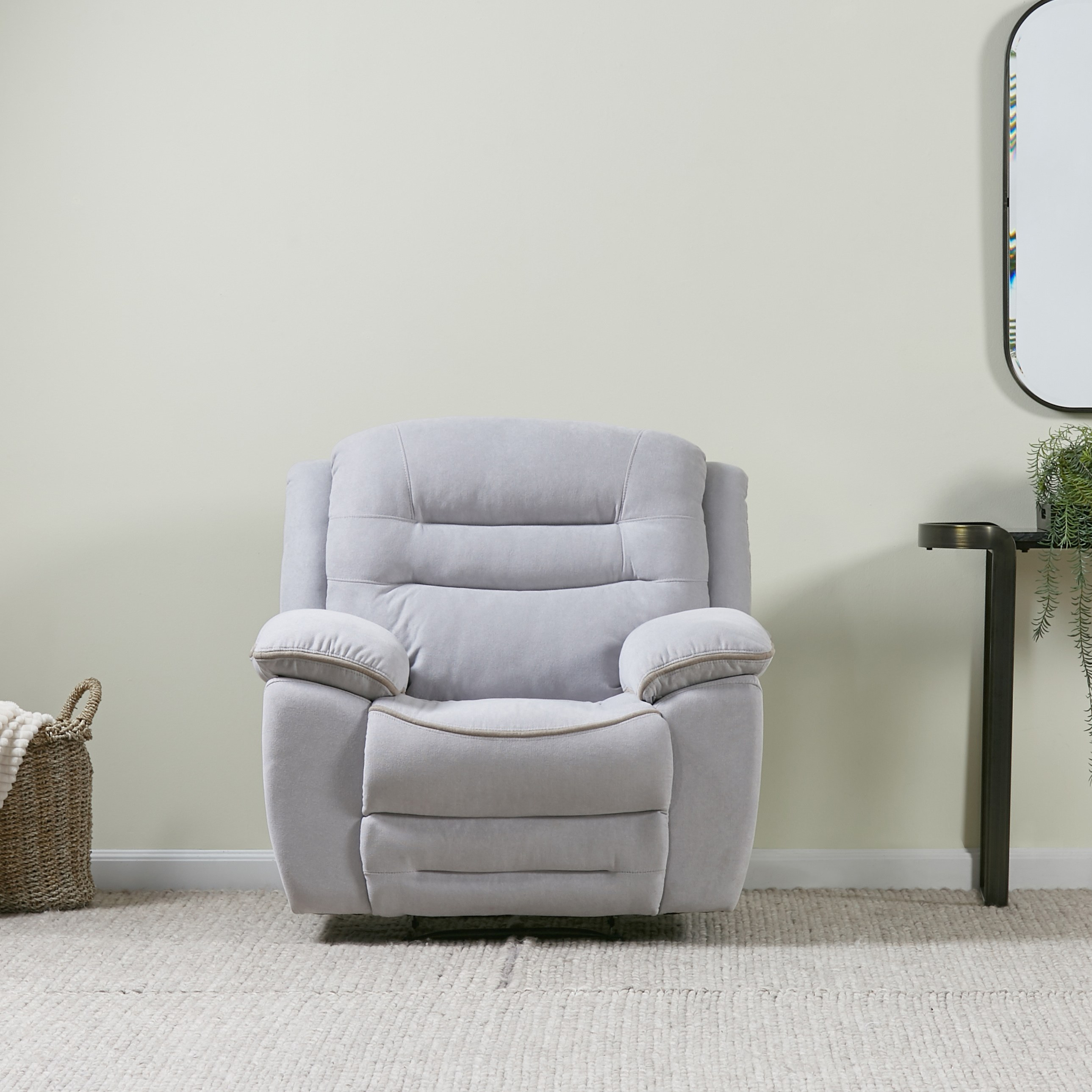 Light deals grey recliners