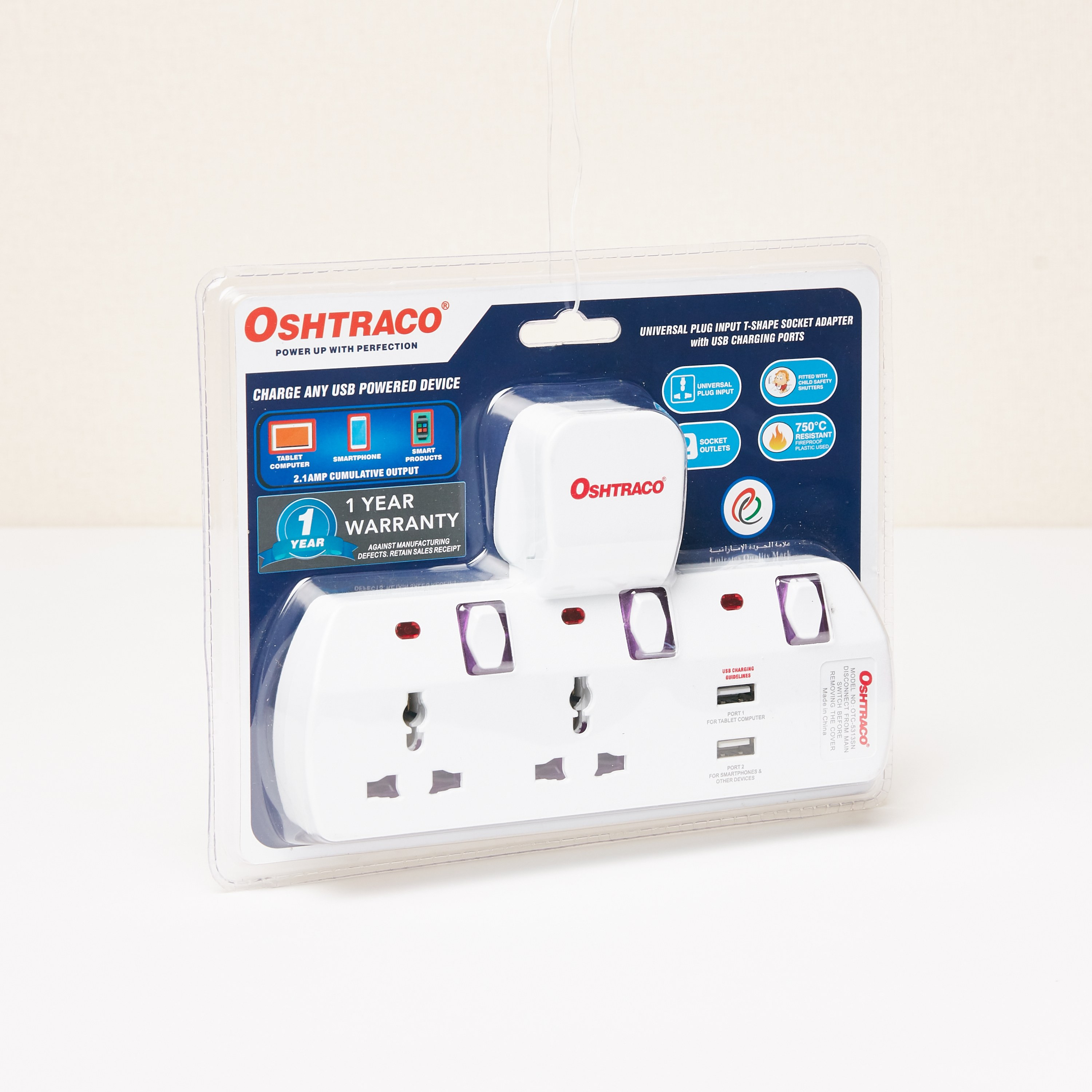 Oshtraco 2-Way Switch T-Socket Adapter-household-lighting-electricalaccessories-image-4